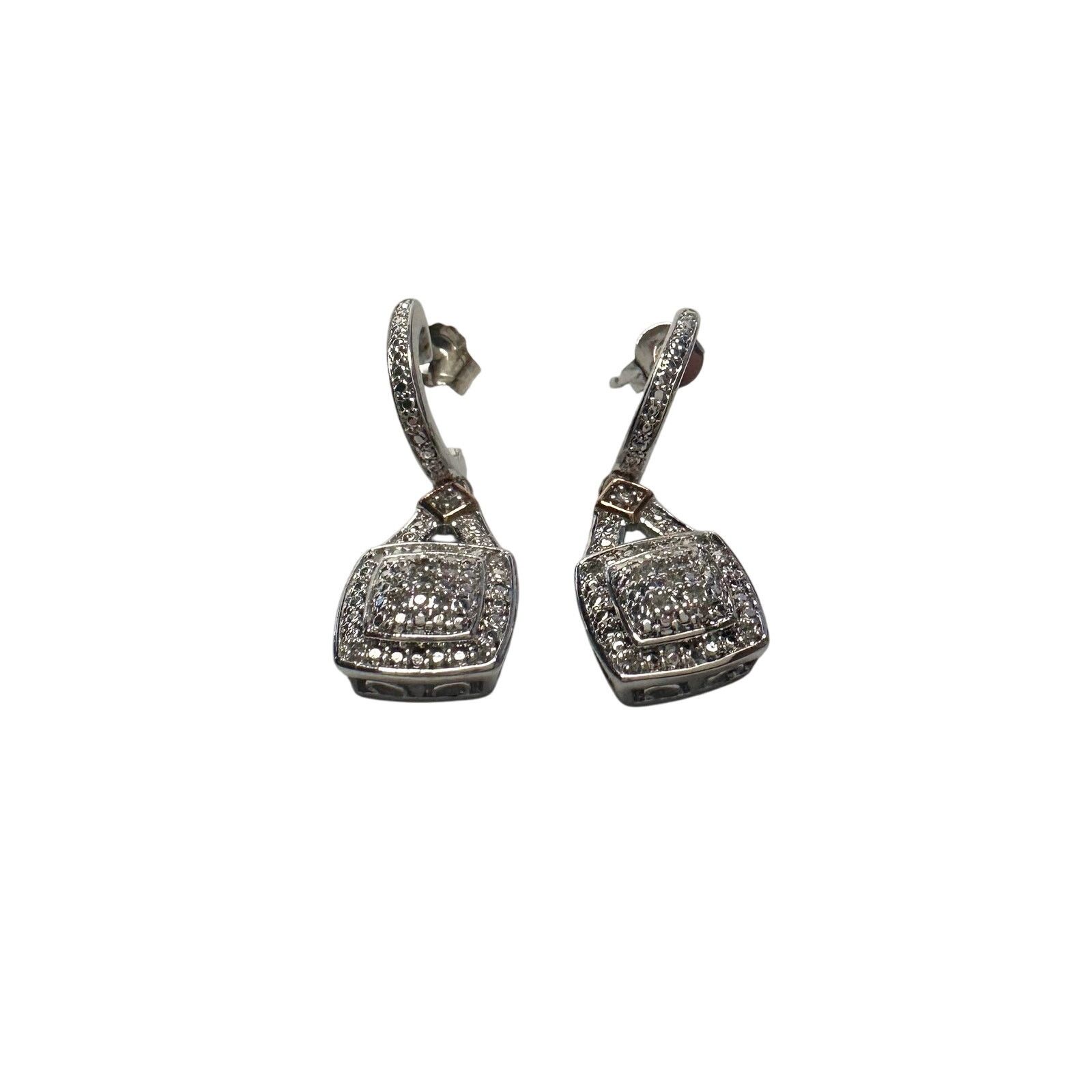 Other 1/4 Carat Diamond Cushion Cut Dangle Earrings Size ONE SIZE - 7 Thumbnail