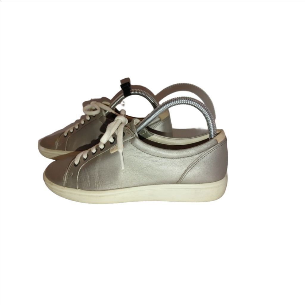 Ecco ECCO Soft 7 Metallic Silver Sneakers Size 39 Size US 8.5 / IT 38.5 - 2 Thumbnail