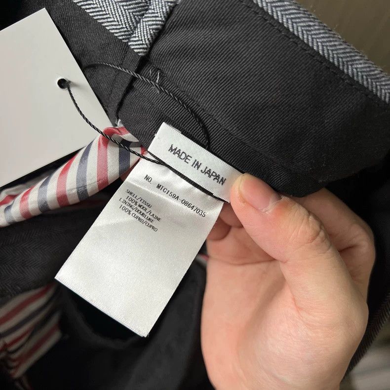 Thom Browne Thom Browne size1 Gray striped colored wool trousers Size 34S - 6 Thumbnail