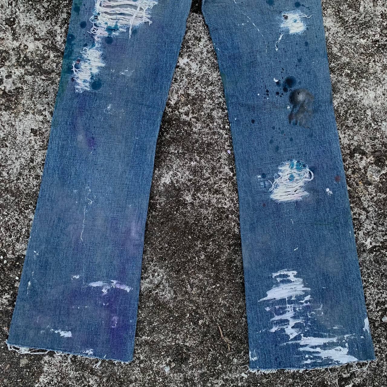 Japanese Brand Murua Thrashed Jeans Distressed Denim Streetwear Motif Japan Size US 30 / EU 46 - 6 Thumbnail