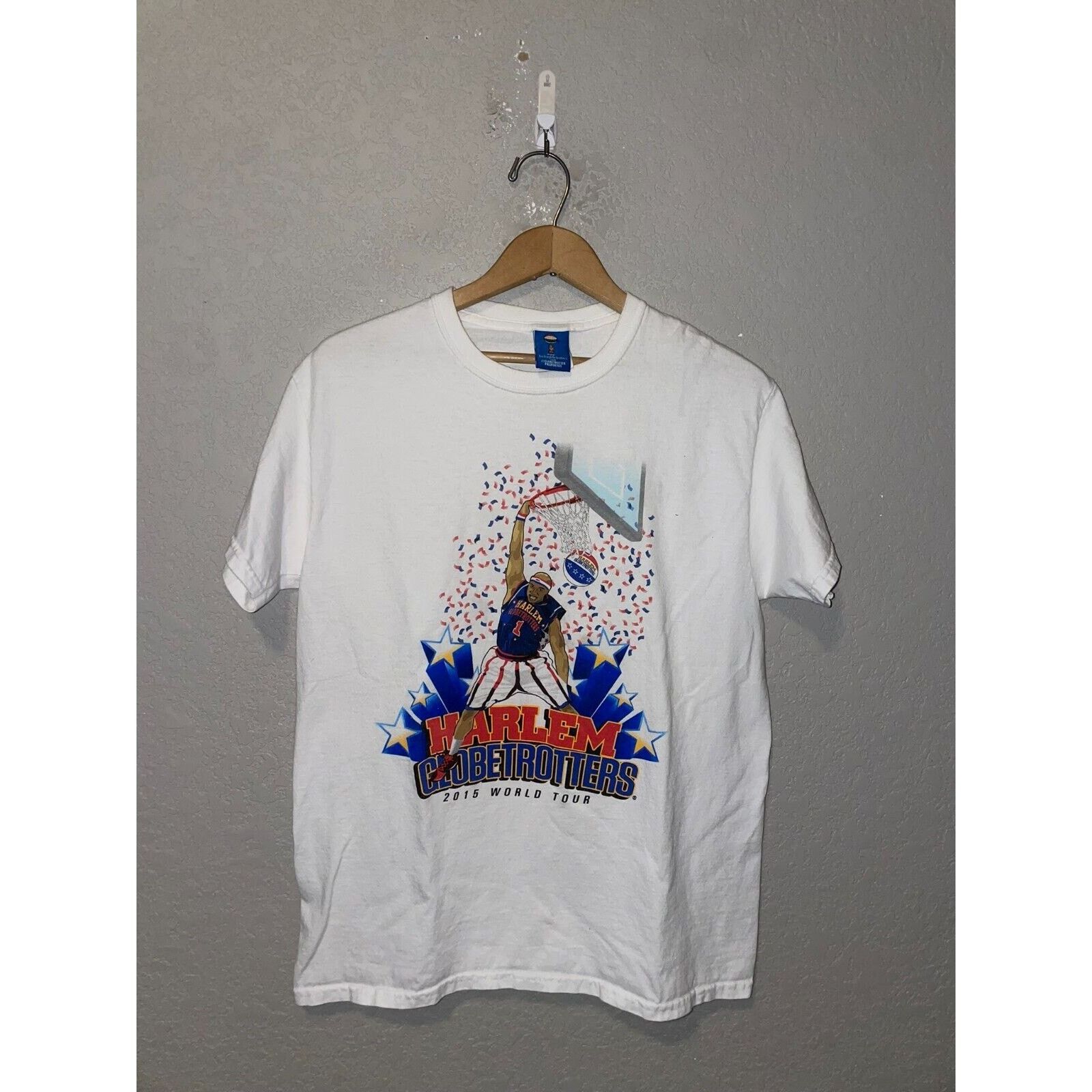 Harlem Globetrotters Harlem Globetrotters Shirt World Tour Basketball White Tee M Size US M / EU 48-50 / 2 - 1 Thumbnail