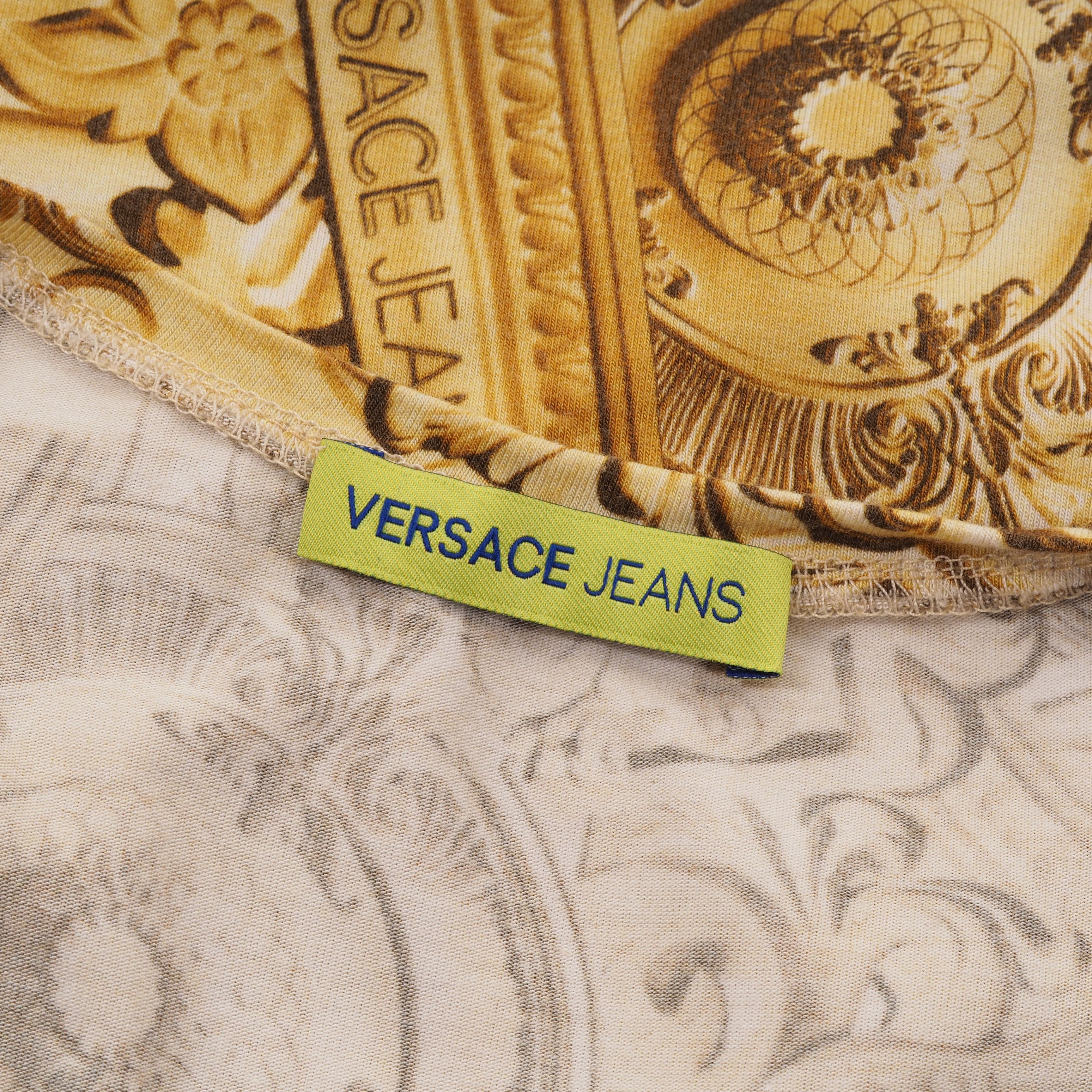Versace Versace Jeans Gold Baroque Midi Long Dress Size XS / US 0-2 / IT 36-38 - 3 Thumbnail