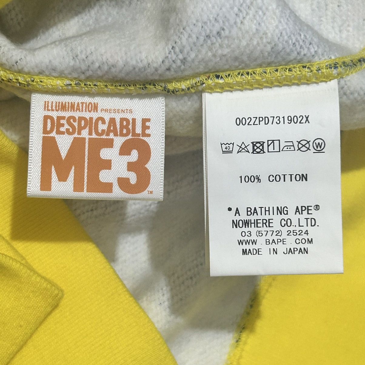 Bape Bape x Minion Full Zip Hoodie Size US L / EU 52-54 / 3 - 10 Thumbnail