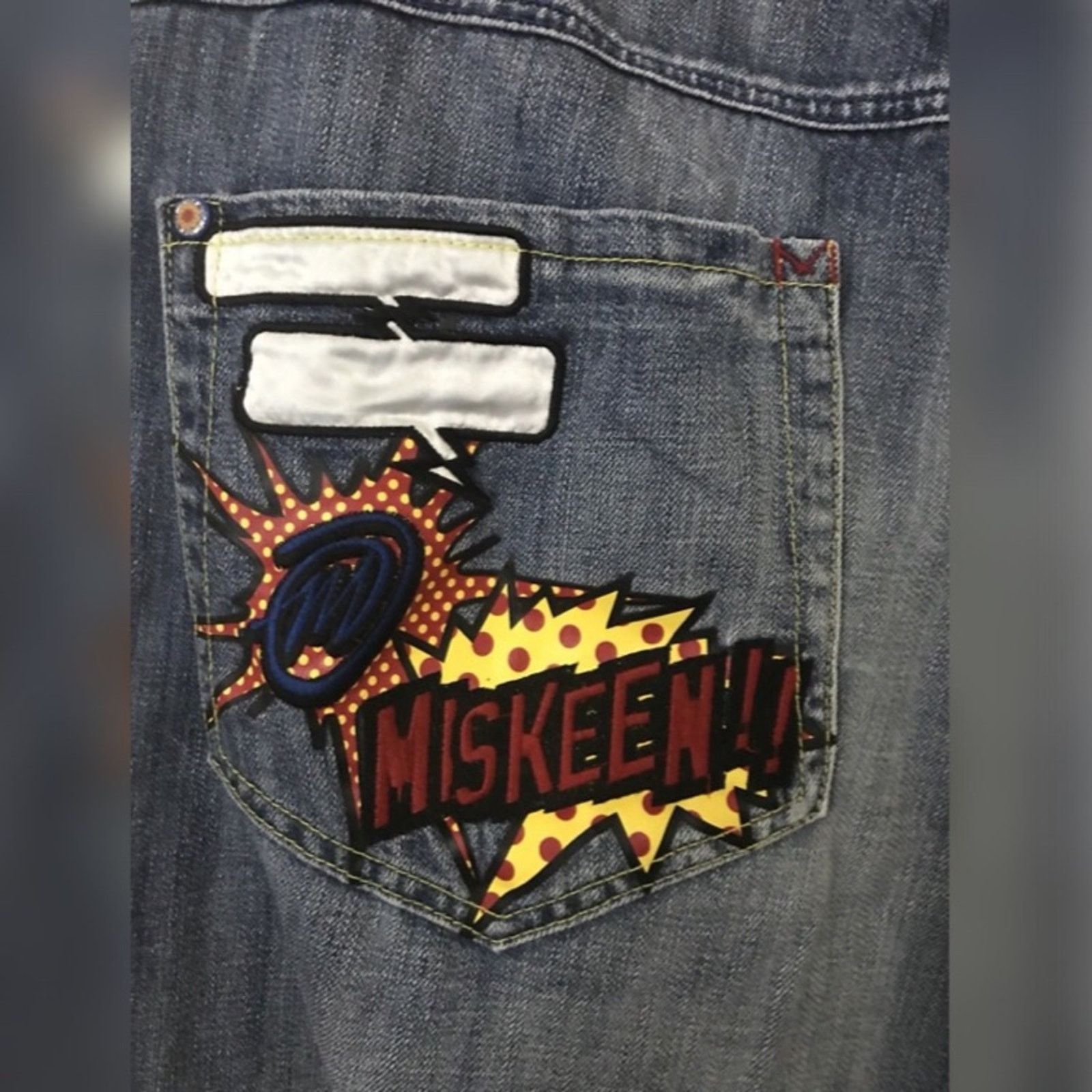 Other MISKEEN MSKN Embroidered Baggy Hip Hop Denim Jeans Size US 38 / EU 54 - 5 Thumbnail