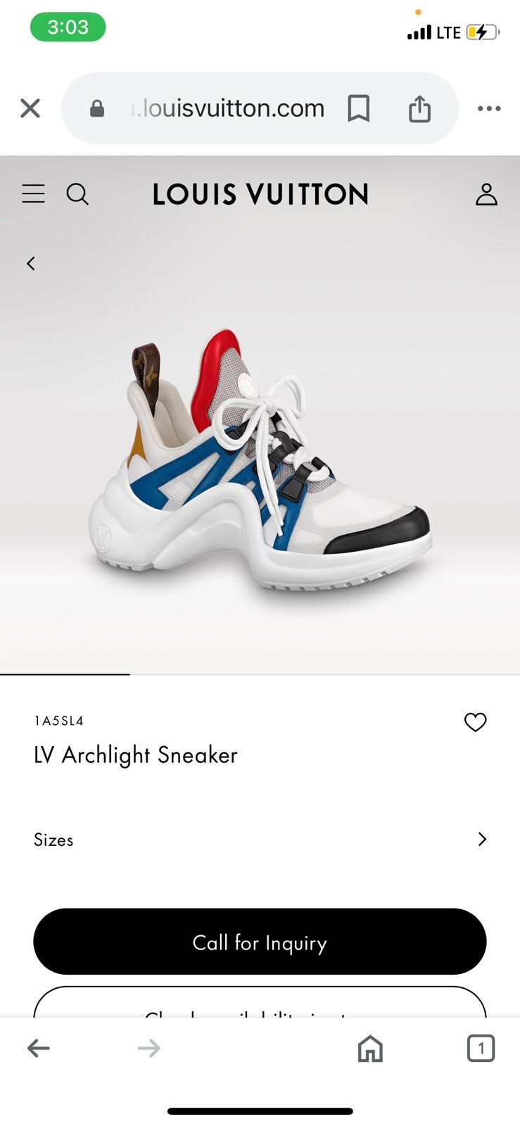 Louis Vuitton LV archlight sneakers Size US 6.5 / IT 36.5 - 8 Thumbnail