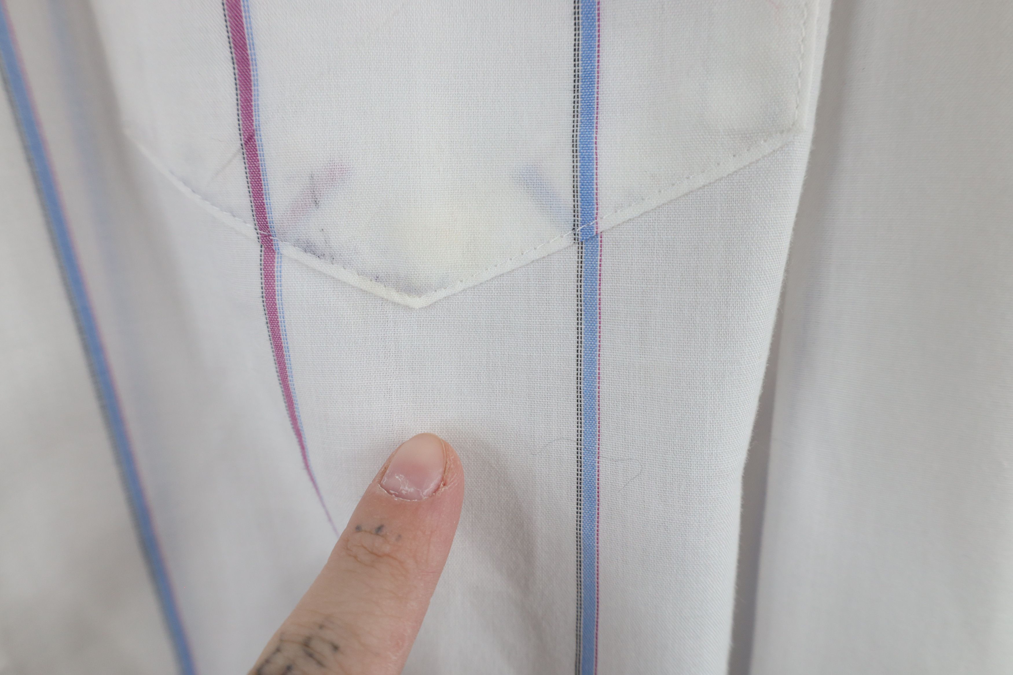Vintage × Wrangler Vintage 90s Wrangler Sheer Striped Western Button Shirt USA Size US L / EU 52-54 / 3 - 4 Thumbnail