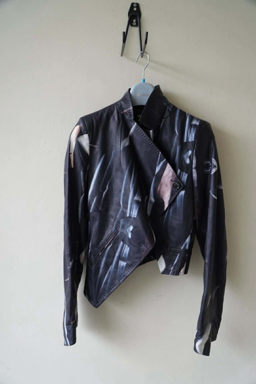 Ann Demeulemeester FW16 Ann Demeulemeester asymmetrical style leather jacket Size XS / US 0-2 / IT 36-38 - 1 Thumbnail