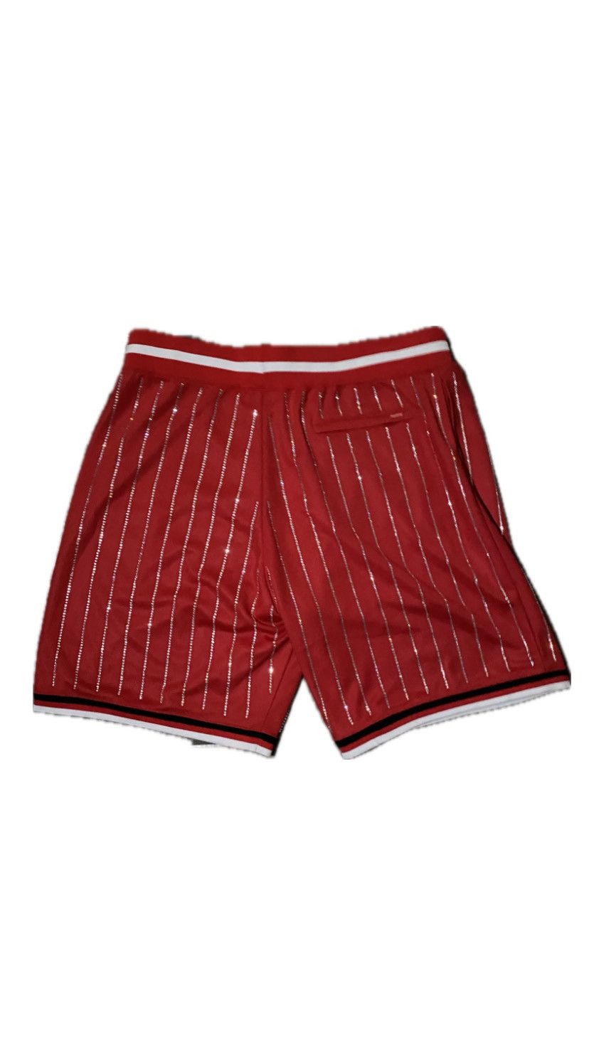 Supreme Supreme Red Rhinestone Shorts Size US 34 / EU 50 - 1 Thumbnail