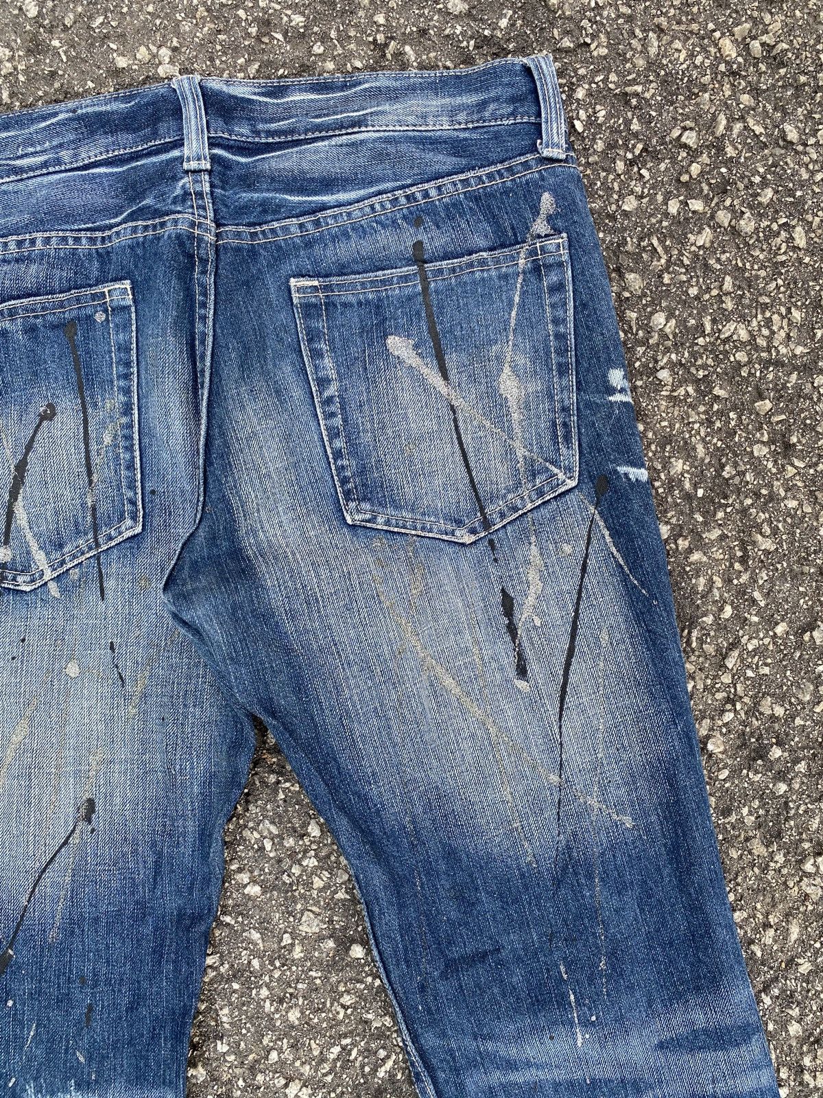 If Six Was Nine × Tornado Mart Unbranded Distressed Splatter Flare Denim Size US 33 - 14 Thumbnail