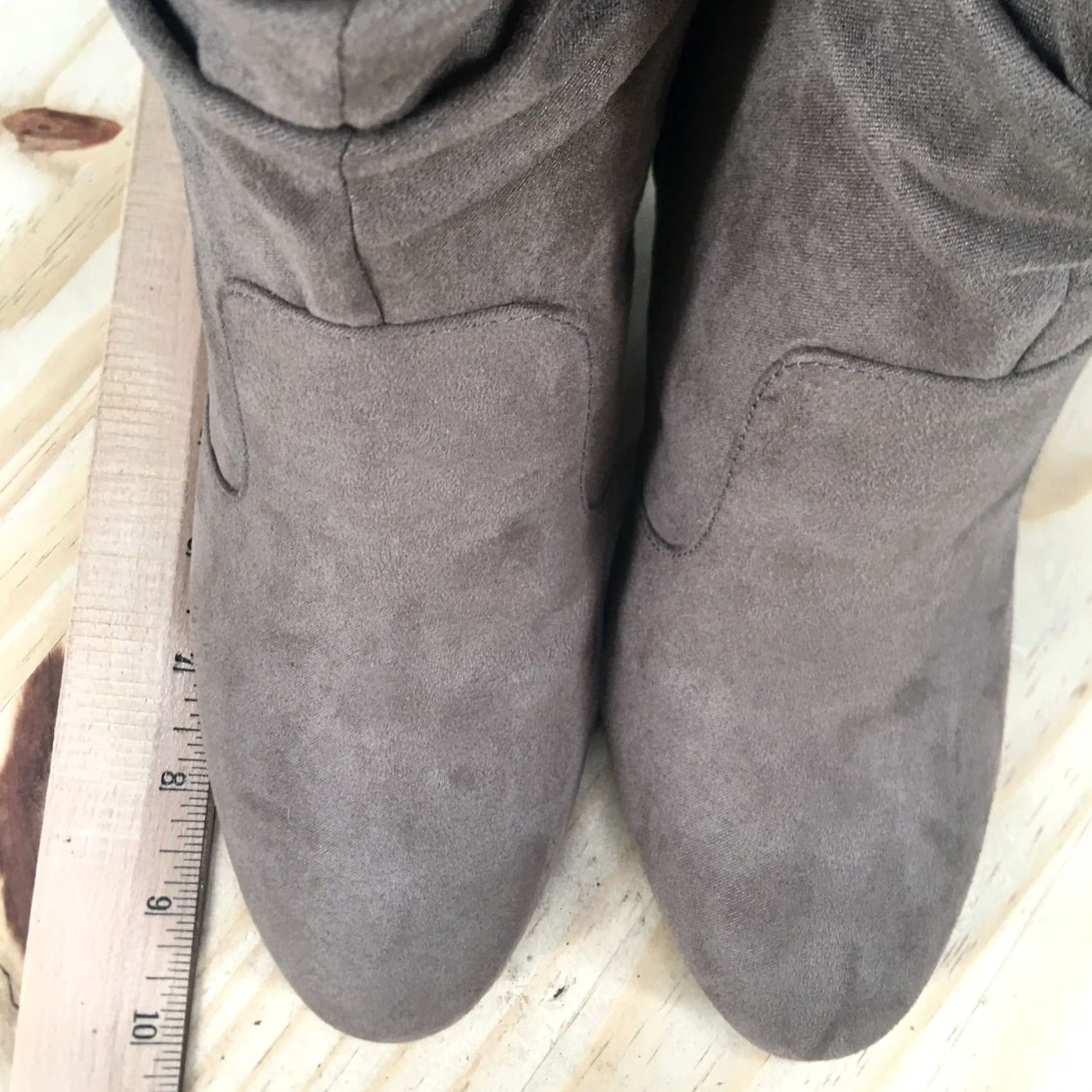 Vintage Kelly & Katie Boots Womens 10M Lola Ankle Bootie Gray Casual Comfort Block Heels Size US 10 / IT 40 - 5 Thumbnail