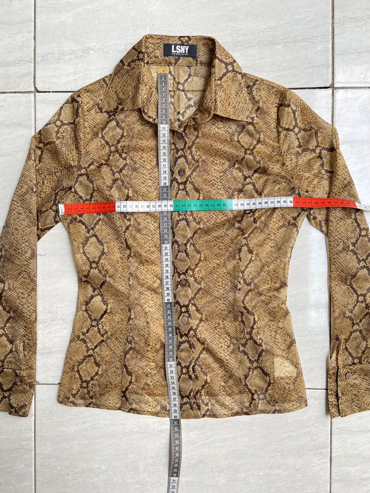Designer × Japanese Brand Last Scene New York Snake Mesh Shirt Size S / US 4 / IT 40 - 7 Thumbnail