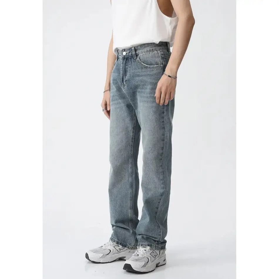 Japanese Brand Retro micro flared straight leg loose jeans Size US 32 / EU 48 - 1 Thumbnail