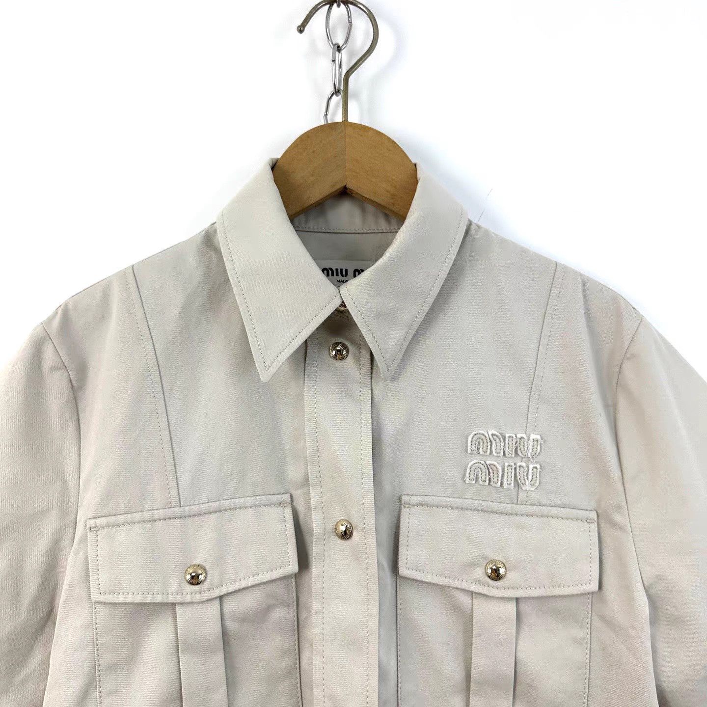 Miu Miu Miu Miu Cargo-Style Casual Short Jacket K12 Size XS / US 0-2 / IT 36-38 - 3 Thumbnail