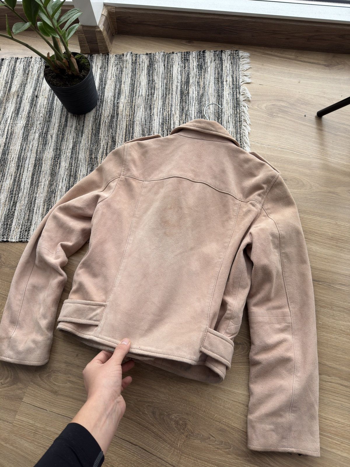 Allsaints ALL SAINTS Powder Pink Suede Balfern Biker Jacket Women’s Size M / US 6-8 / IT 42-44 - 20 Thumbnail