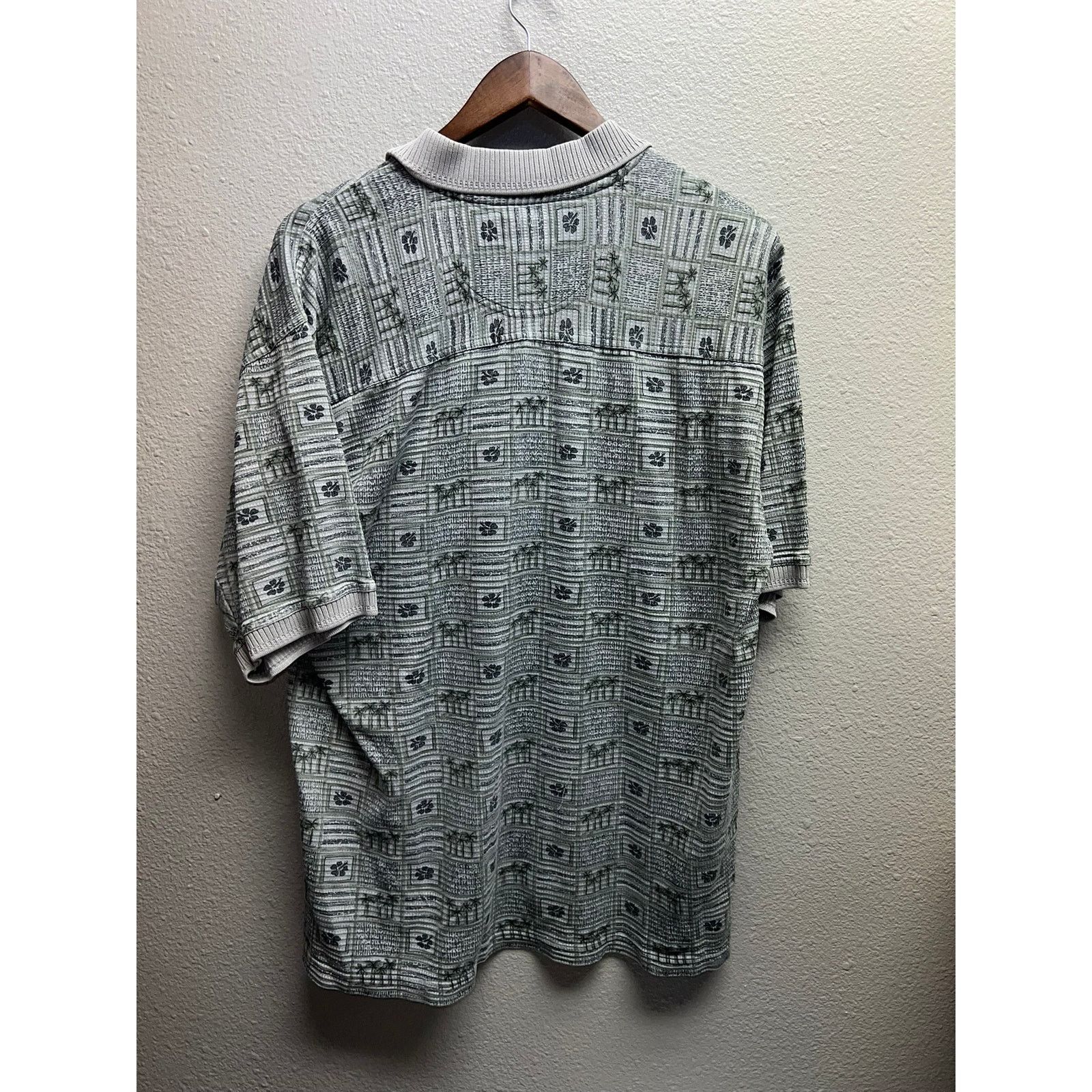 Tommy Bahama Tommy Bahama Gray Polo Shirt Top Palm Tree 2000s X-Large XL Size US XL / EU 56 / 4 - 8 Thumbnail