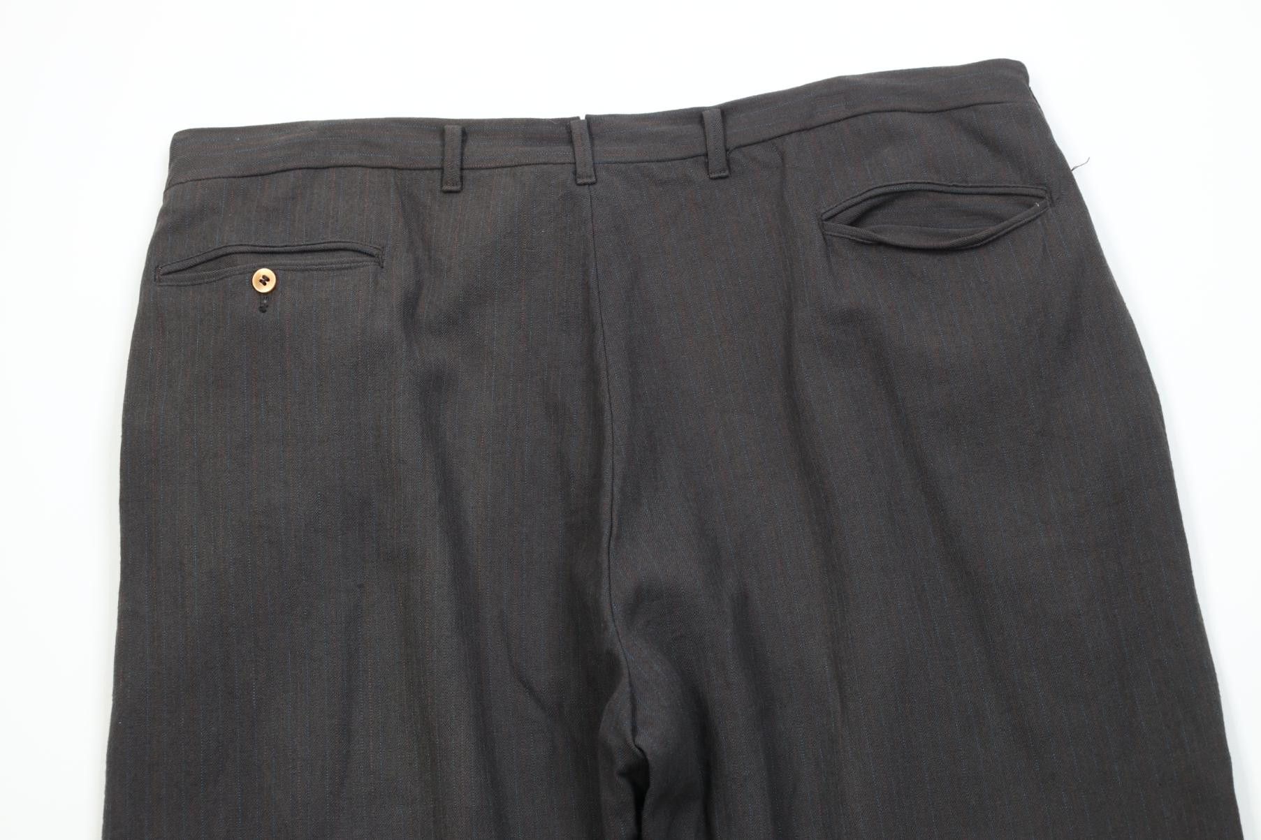 Vintage Vintage 50s Rayon Gabardine Striped Wide Leg Chino Pants USA Size US 38 / EU 54 - 12 Thumbnail