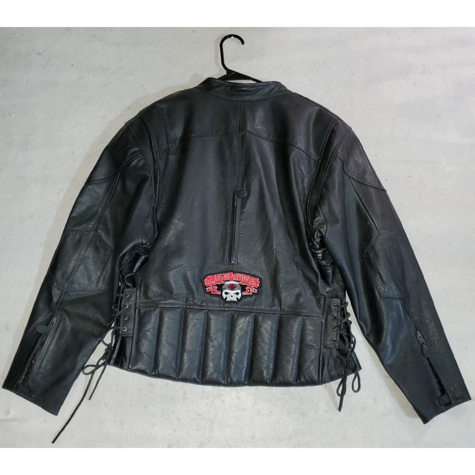 Vintage VINTAGE Leather Motorcycle Jacket - Heavy Padded - Women's 1X BLACK - Biker Style - Short Jacket - Unknown Brand - Zip Closure - Casual Wear Size XL / US 12-14 / IT 48-50 - 4 Thumbnail