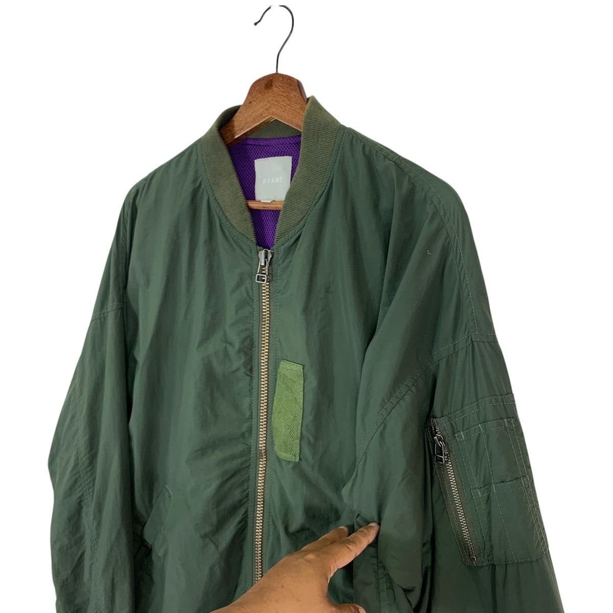 Beams Plus × Japanese Brand VINTAGE BEAMS JAPANESE BRAND BOMBER ZIPPER JACKET Size US L / EU 52-54 / 3 - 4 Thumbnail