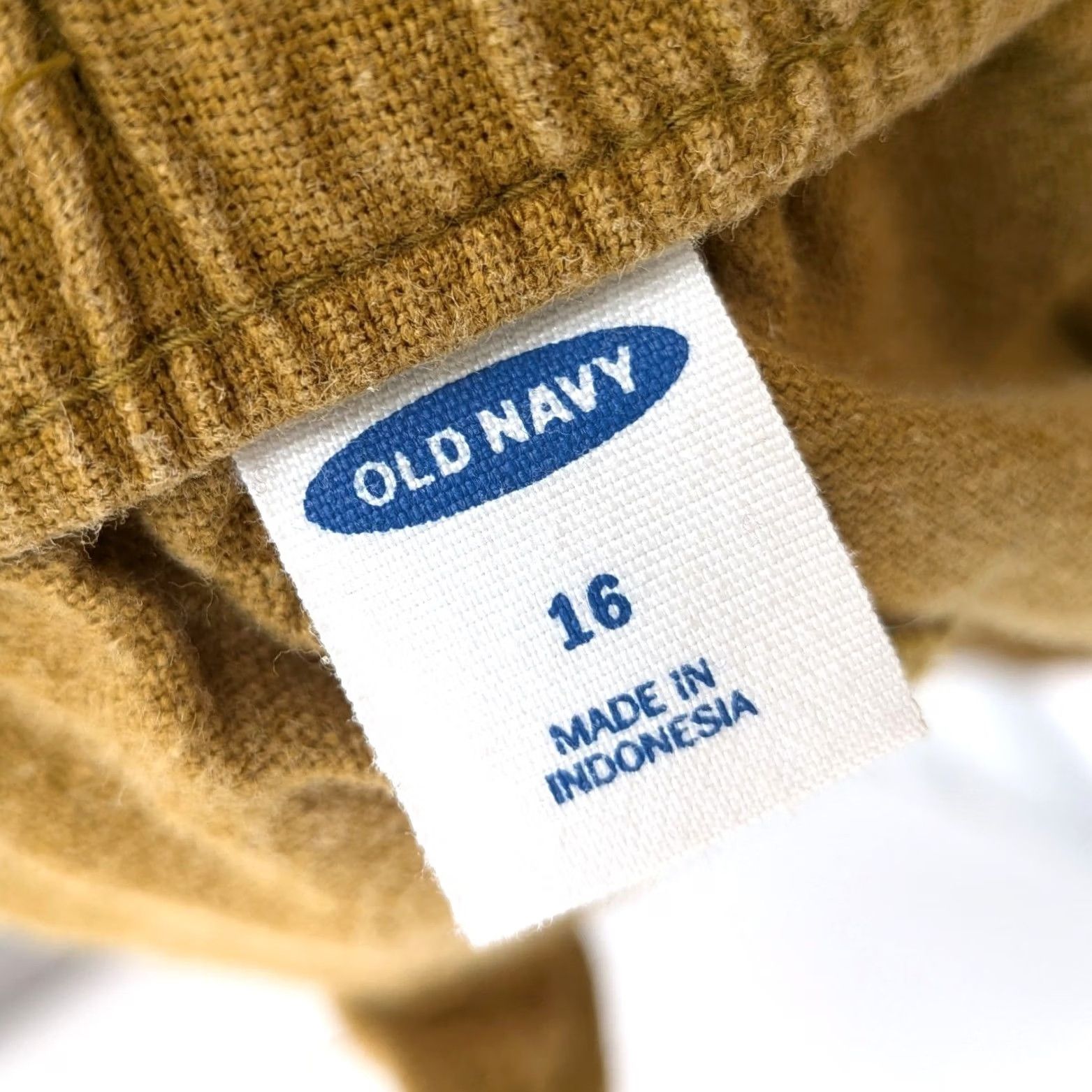 Old Navy Old Navy Boho Linen Blend Paperbag Shorts Mustard Olive 16W Pockets Womens Shorts Size 38" / US 16 / IT 52 - 2 Thumbnail