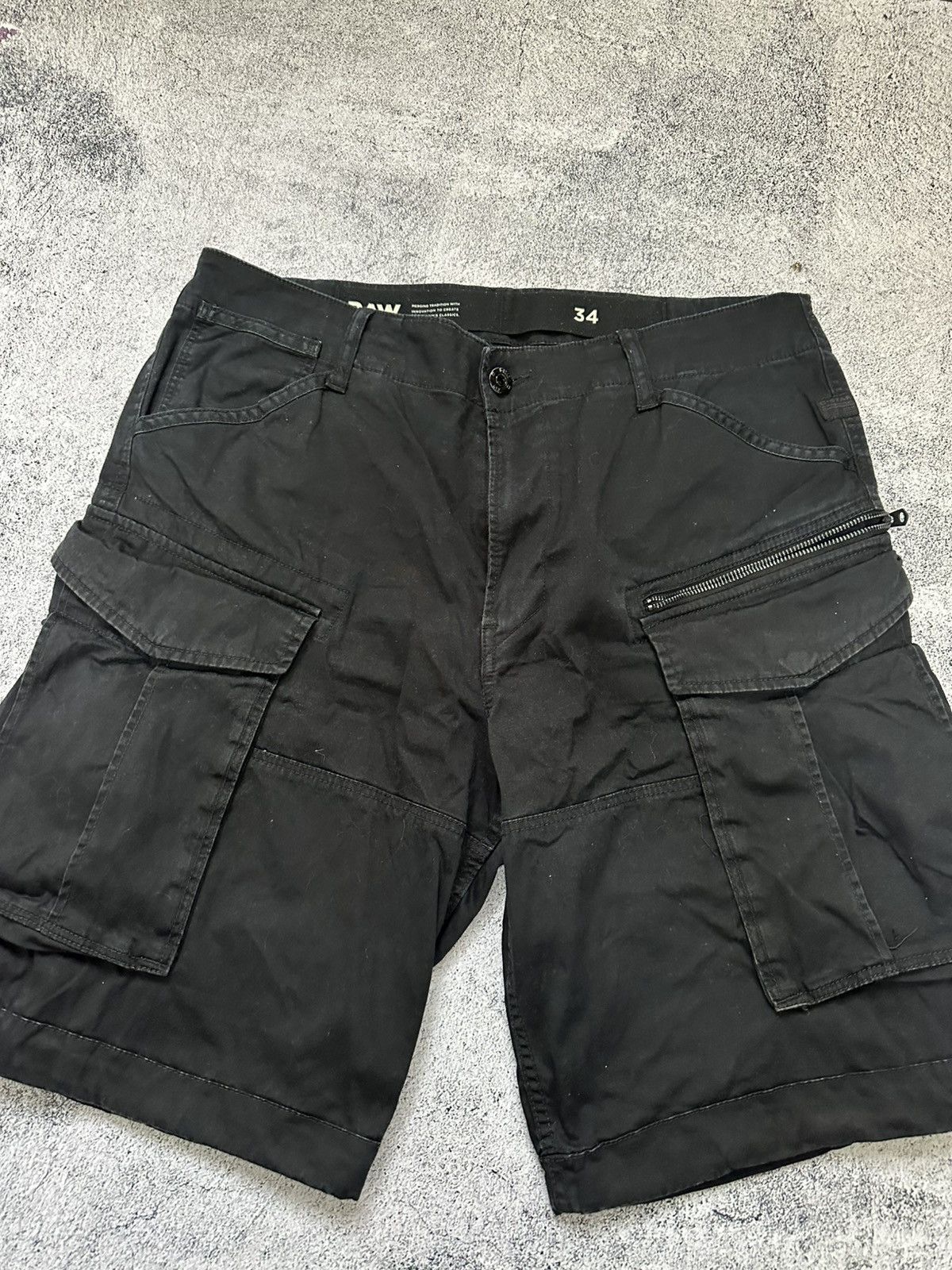 G-Star G-star Raw Cargo Shorts Black Metal Logo 34 Size Size US 34 / EU 50 - 6 Thumbnail
