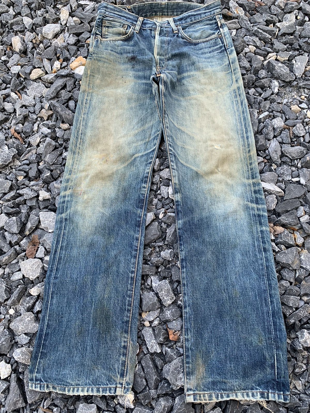Edwin VINTAGE EDWIN 505SXXX MUDWASH RUSTY &FADED DISTRESSED DENIM Size US 29 - 3 Thumbnail