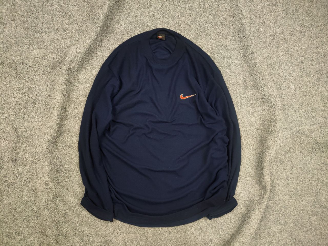 Nike Vintage 90's Nike Logo Navy blue Long sleeve Sweatshirt Size US M / EU 48-50 / 2 - 1 Thumbnail