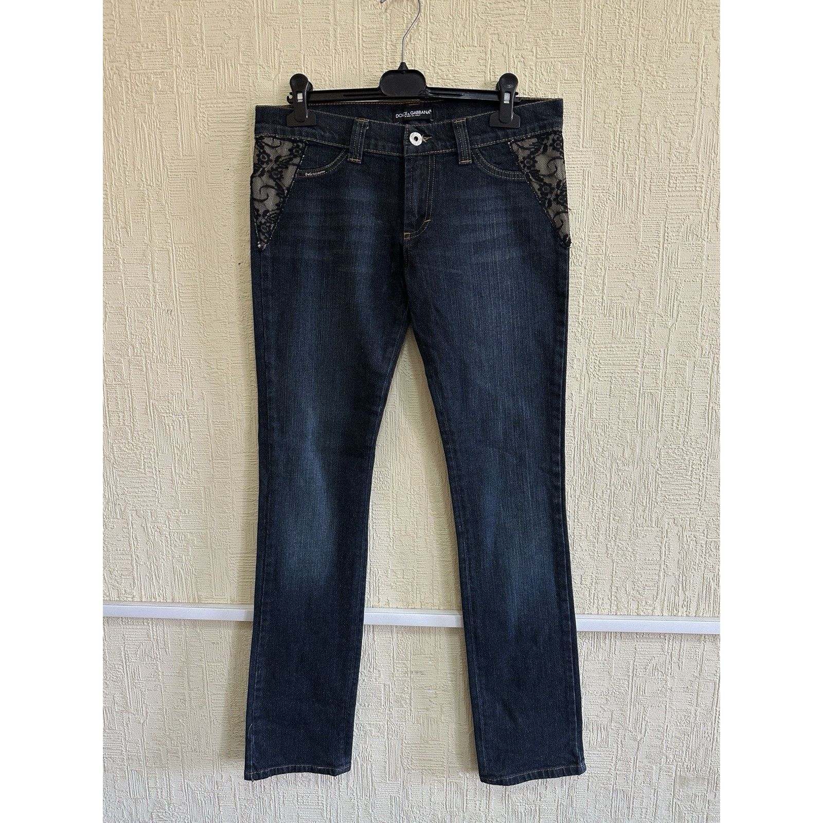 Dolce & Gabbana Dolce & Gabbana Don’t Touch My Bum Women’s Denim Pants Y2k Size 32" / US 10 / IT 46 - 14 Thumbnail