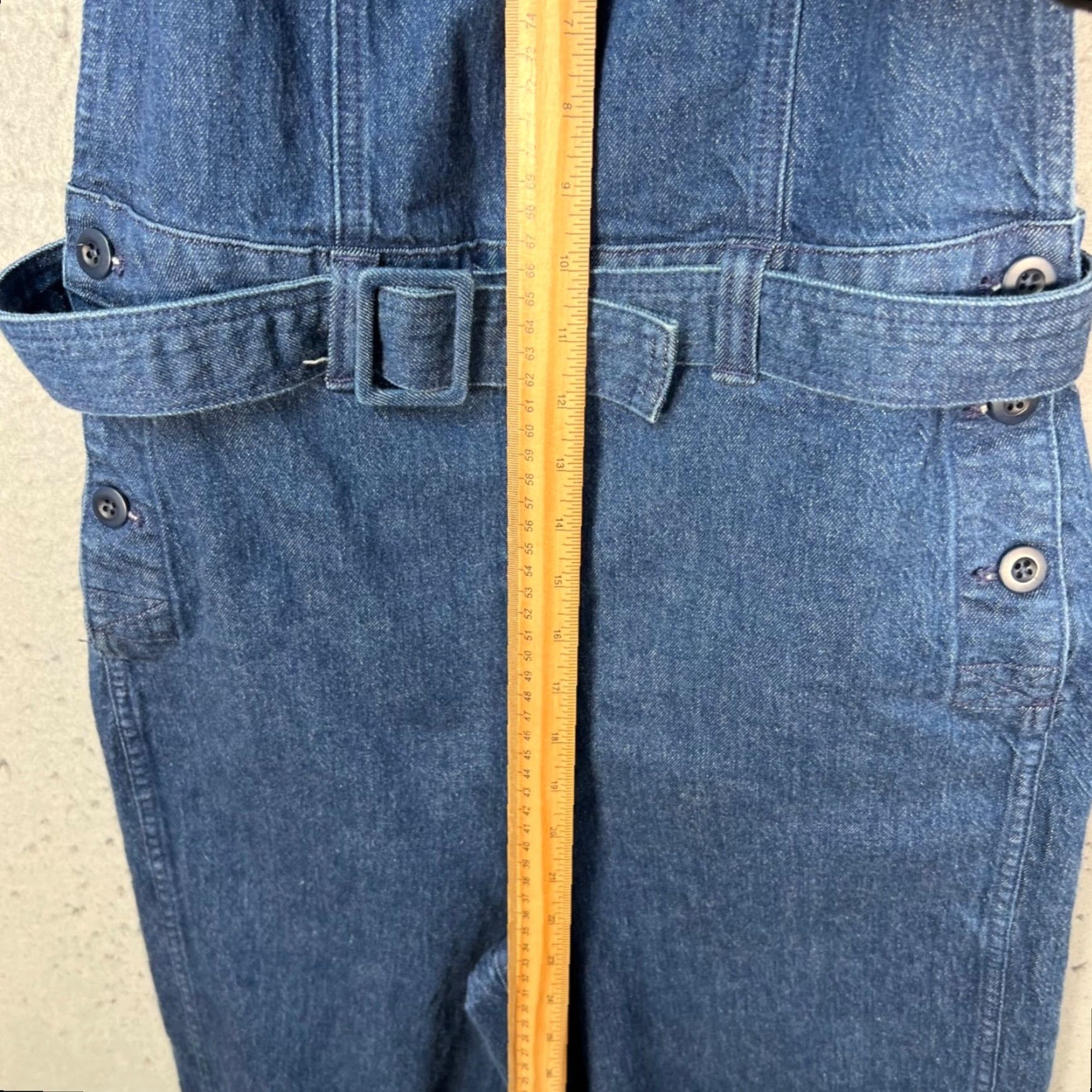 Madewell Madewell Denim Overalls Jumpsuit Womens 6 Blue Wide-Leg Belted Kid? Size 28" / US 6 / IT 42 - 7 Thumbnail