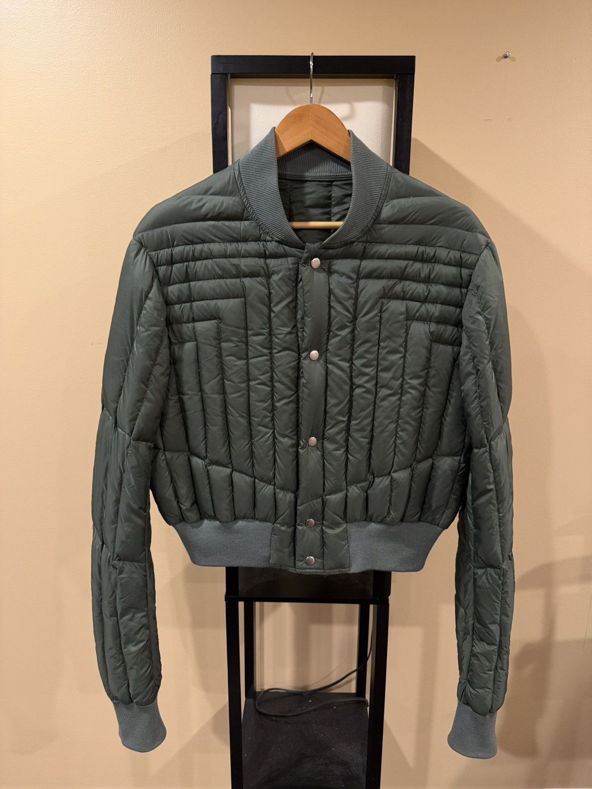 Rick Owens Rick Owens FW21 Gethsemane Geth Padded Green Bomber Jacket Size US L / EU 52-54 / 3 - 3 Thumbnail