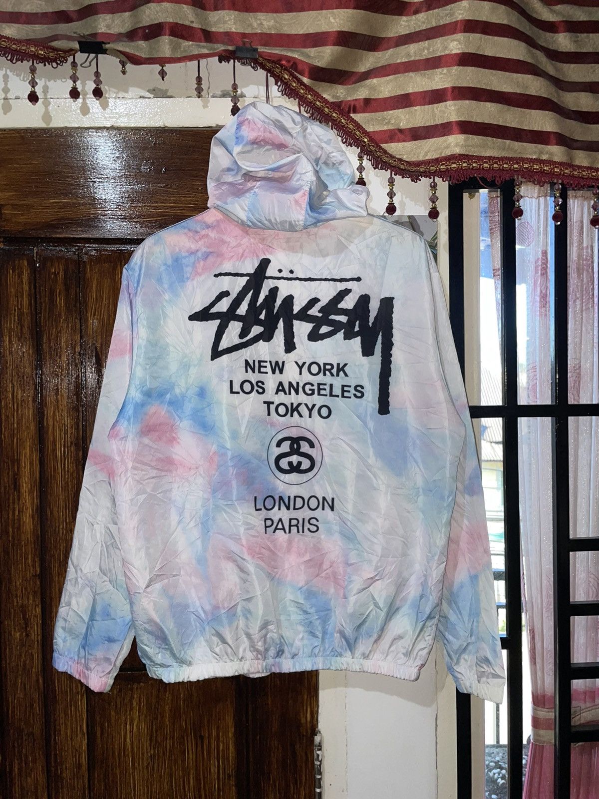 Japanese Brand Stussy Cotton Candy Tie Dye Windbreaker Lightweight Jacket Size US L / EU 52-54 / 3 - 4 Thumbnail