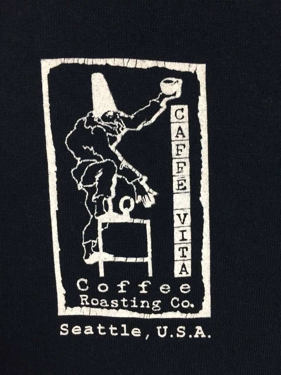 Jerzees Vtg Y2K CAFFE VITA Coffee Roasting Company Promo Tee Size US M / EU 48-50 / 2 - 7 Thumbnail