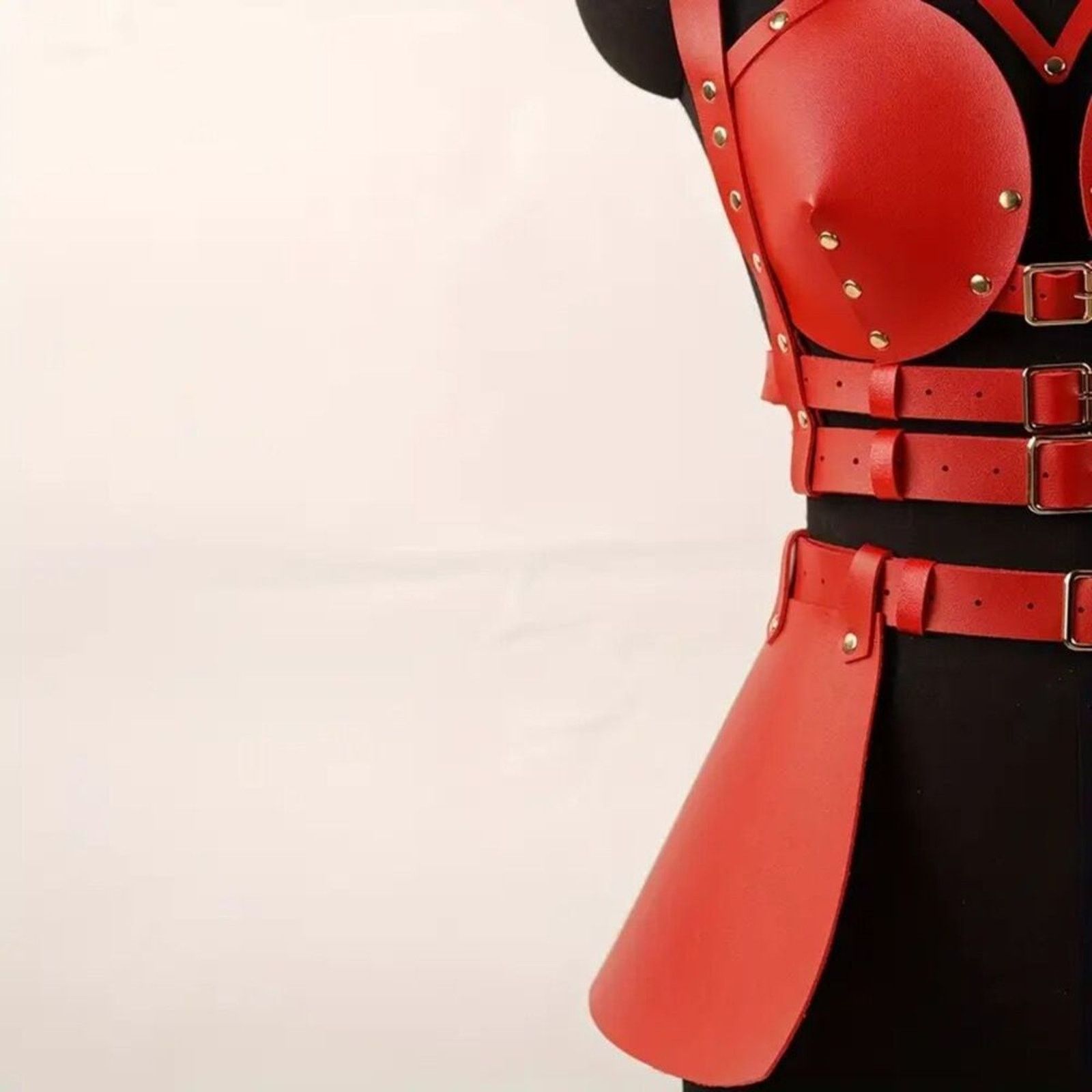 Other Samurai Warrior Red Corset Harness Cosplay Set, ONE SIZE Size ONE SIZE - 4 Thumbnail