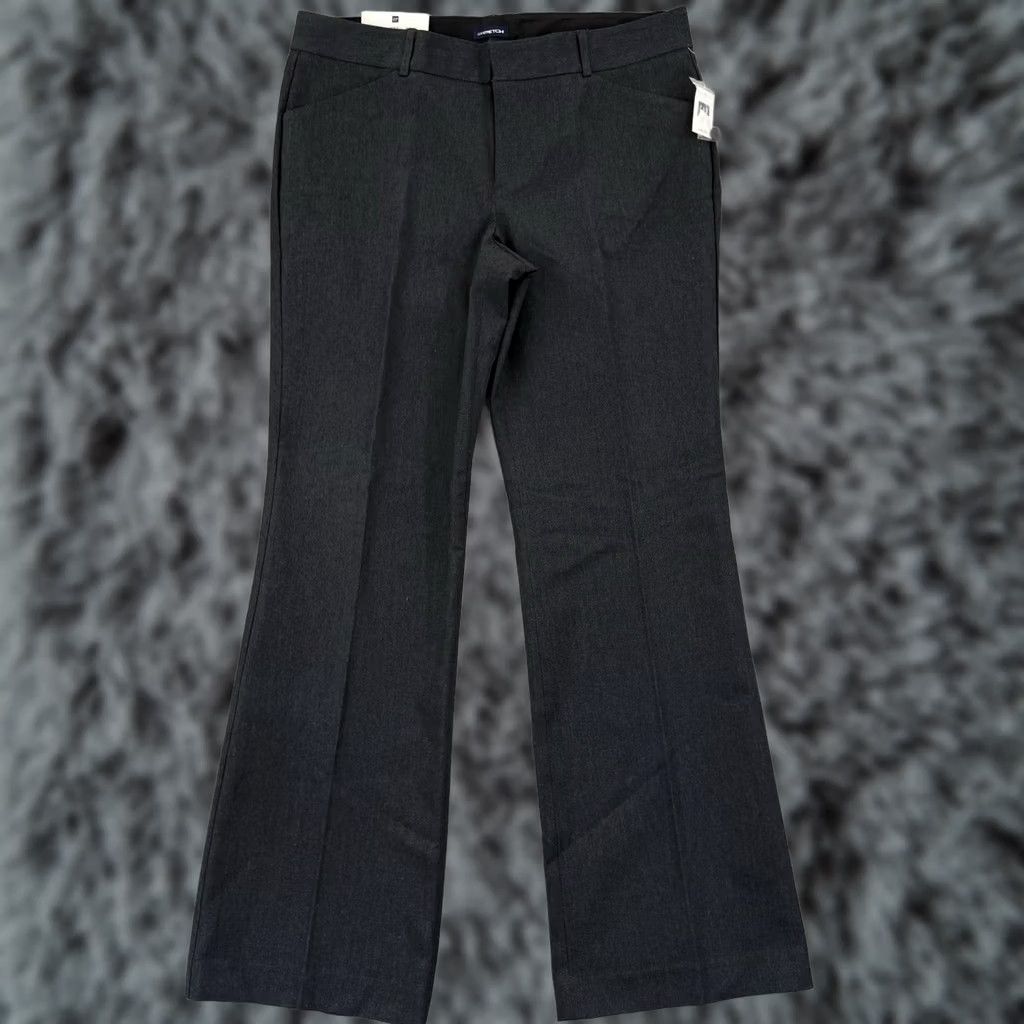 Gap VINTAGE Gap Pants Womens 12 Black Flared Trouser Stretch 34x34 NWT City 90s Dress Pants Women Size 34" / US 12 / IT 48 - 1 Thumbnail