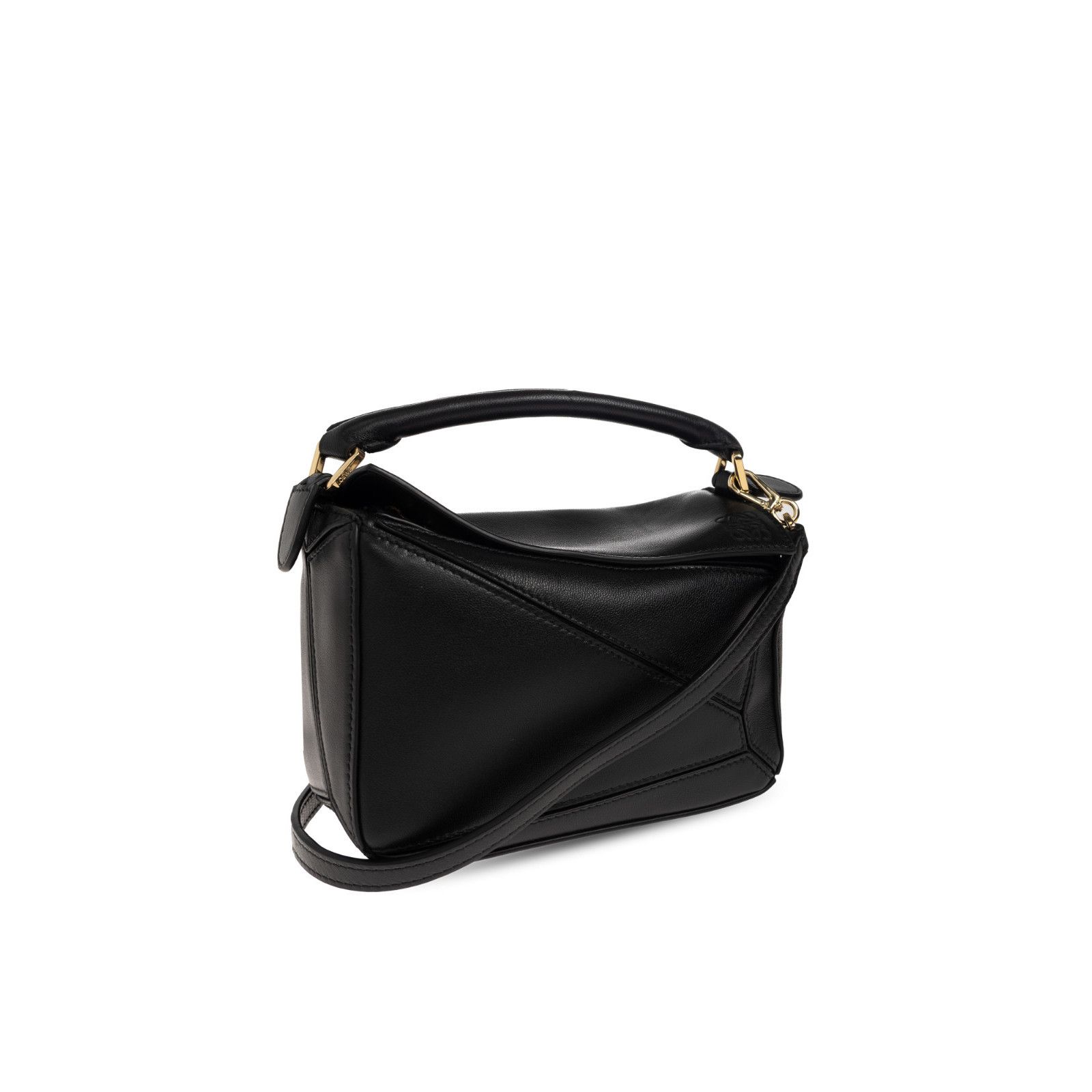 Loewe LOEWE $3850 Mini Featherlight Puzzle Black Top Handle Bag Ne Size ONE SIZE - 3 Thumbnail