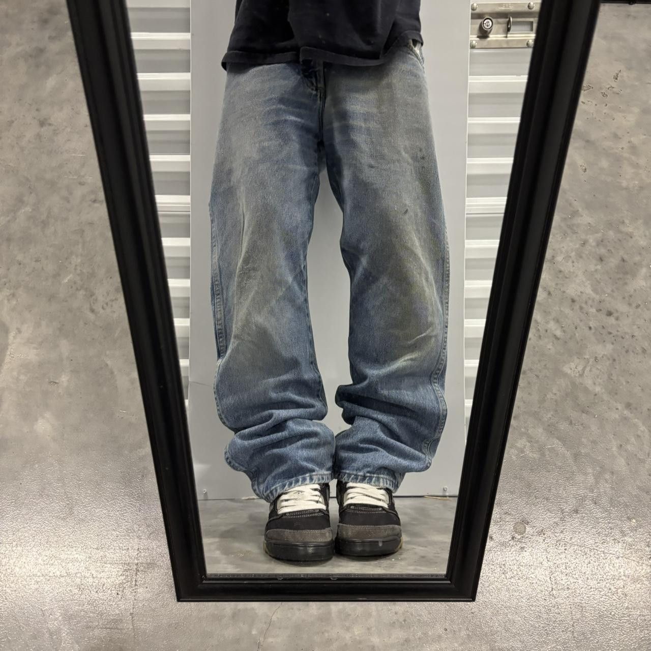 Japanese Brand × Vintage Crazy Vintage Y2K/2000s Grunge Medium Wash Workwear Denim Jeans! Size US 31 - 1 Thumbnail