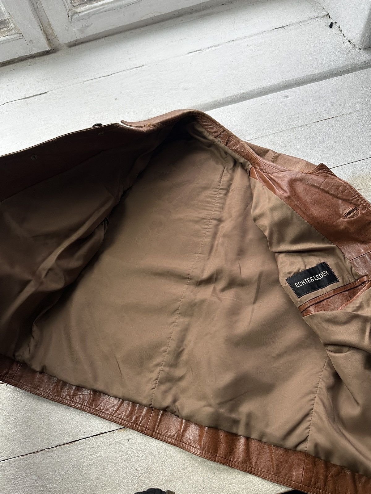 Vintage VNTG🚨 LEATHER JACKET LUXURY AVANT GARDE Y2K MOTO COWBOY Size US M / EU 48-50 / 2 - 7 Thumbnail