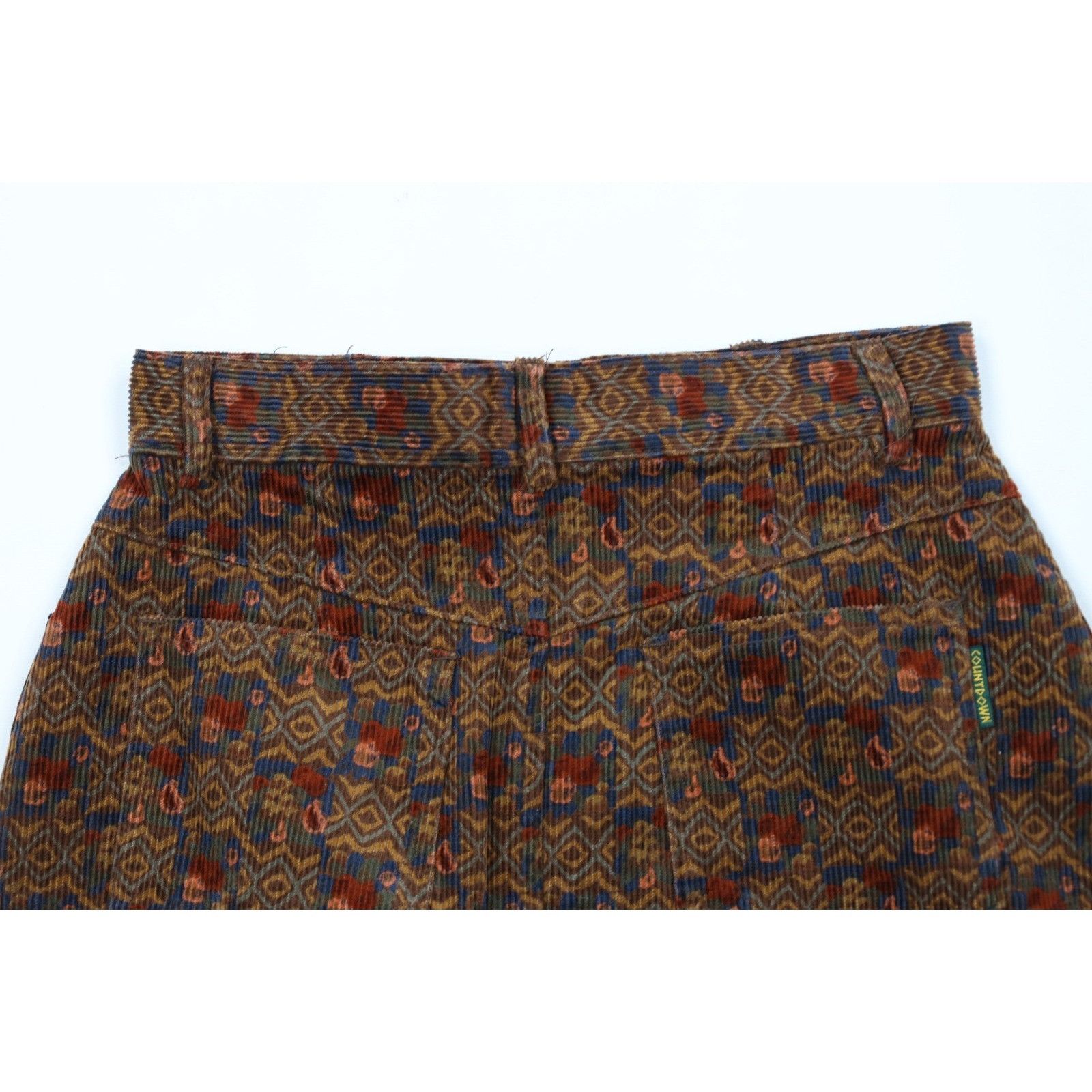 Vintage Vintage 90s Streetwear Rainbow Paisley Corduroy Skirt Size 26" / US 2 / IT 38 - 11 Thumbnail