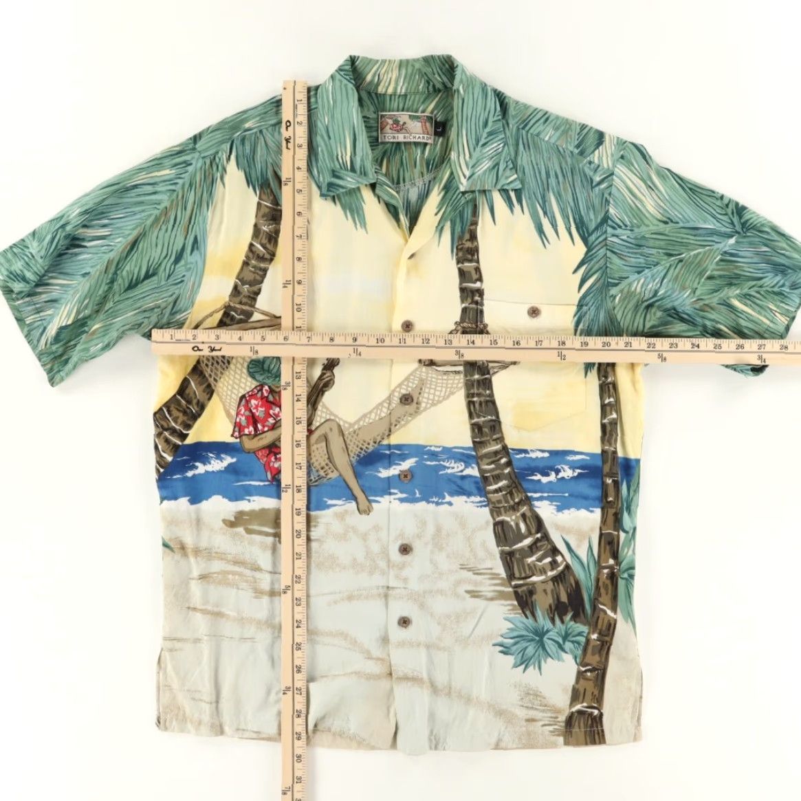 Tori Richard VINTAGE Tori Richard Shirt Mens L Hawaiian Viscose All Over Print Button Up Size US L / EU 52-54 / 3 - 3 Thumbnail