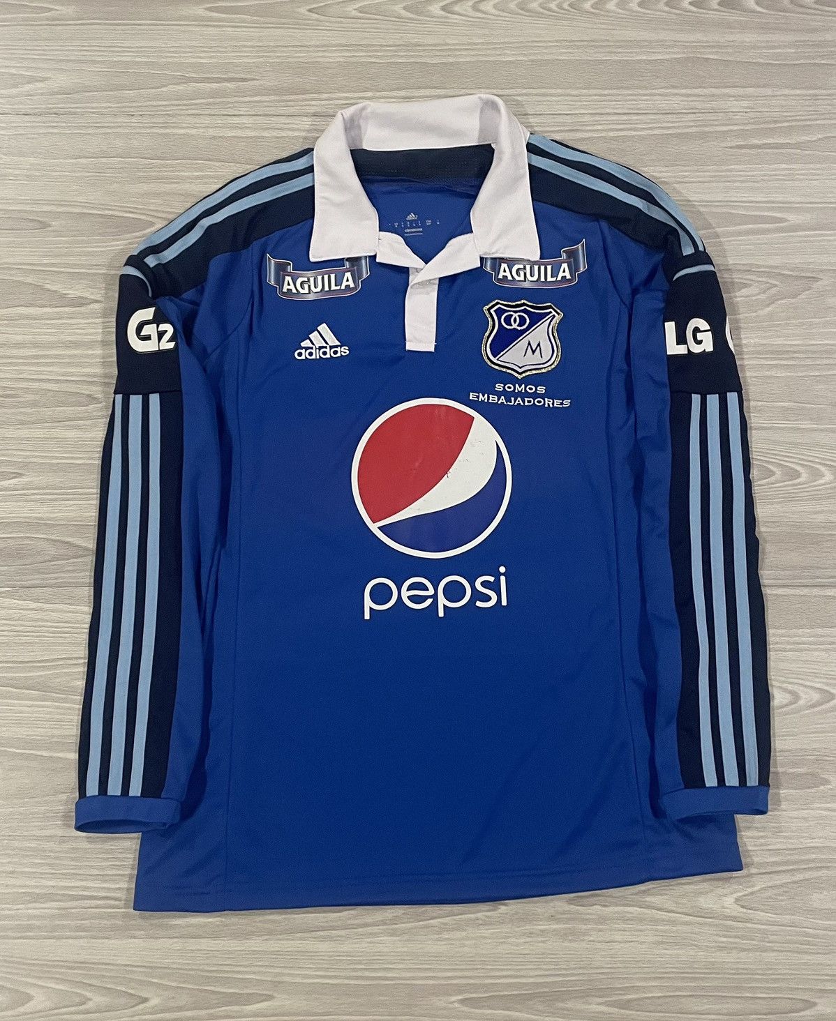 Adidas Adidas 2013 Millonarios Colombia Soccer Jersey Men’s Small Size US S / EU 44-46 / 1 - 1 Thumbnail