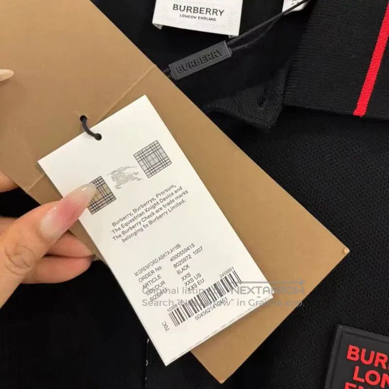 Burberry Burberry Short Sleeve Black Polo Shirt. Size US XXS / EU 40 - 4 Thumbnail