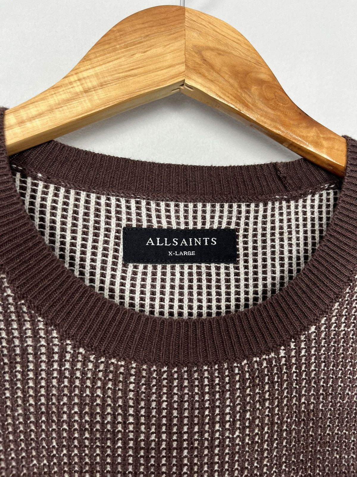 Allsaints All Saints Cotton / Wool Heavy Knitted Sweater Size US XL / EU 56 / 4 - 6 Thumbnail