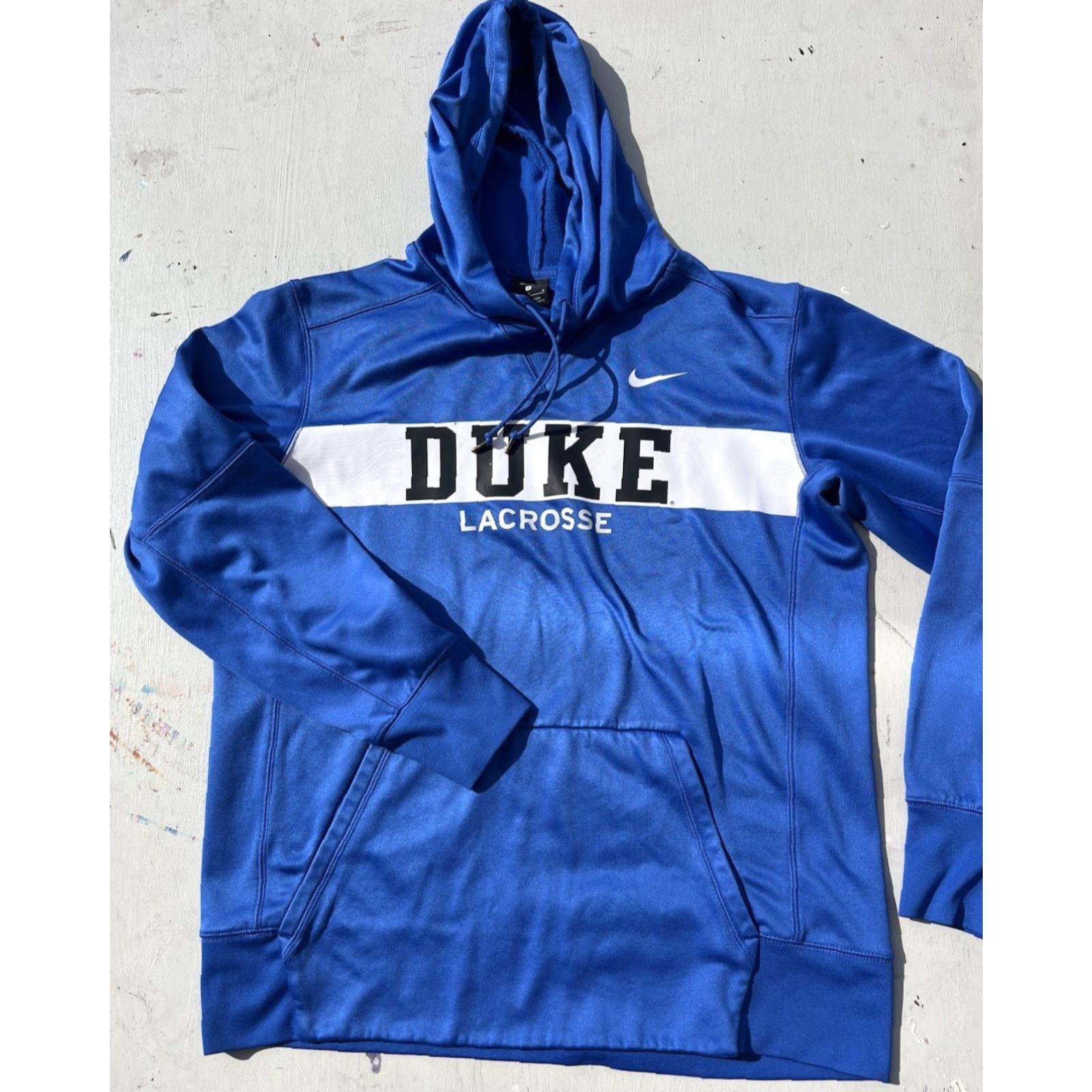 Nike Nike Sweatshirt Men Blue Duke LaCrosse M College Activewear NCAA ACC Pullover Crew Neck Long Sleeve Solid Graphic Print Logo Hooded Pocket Size US M / EU 48-50 / 2 - 4 Thumbnail