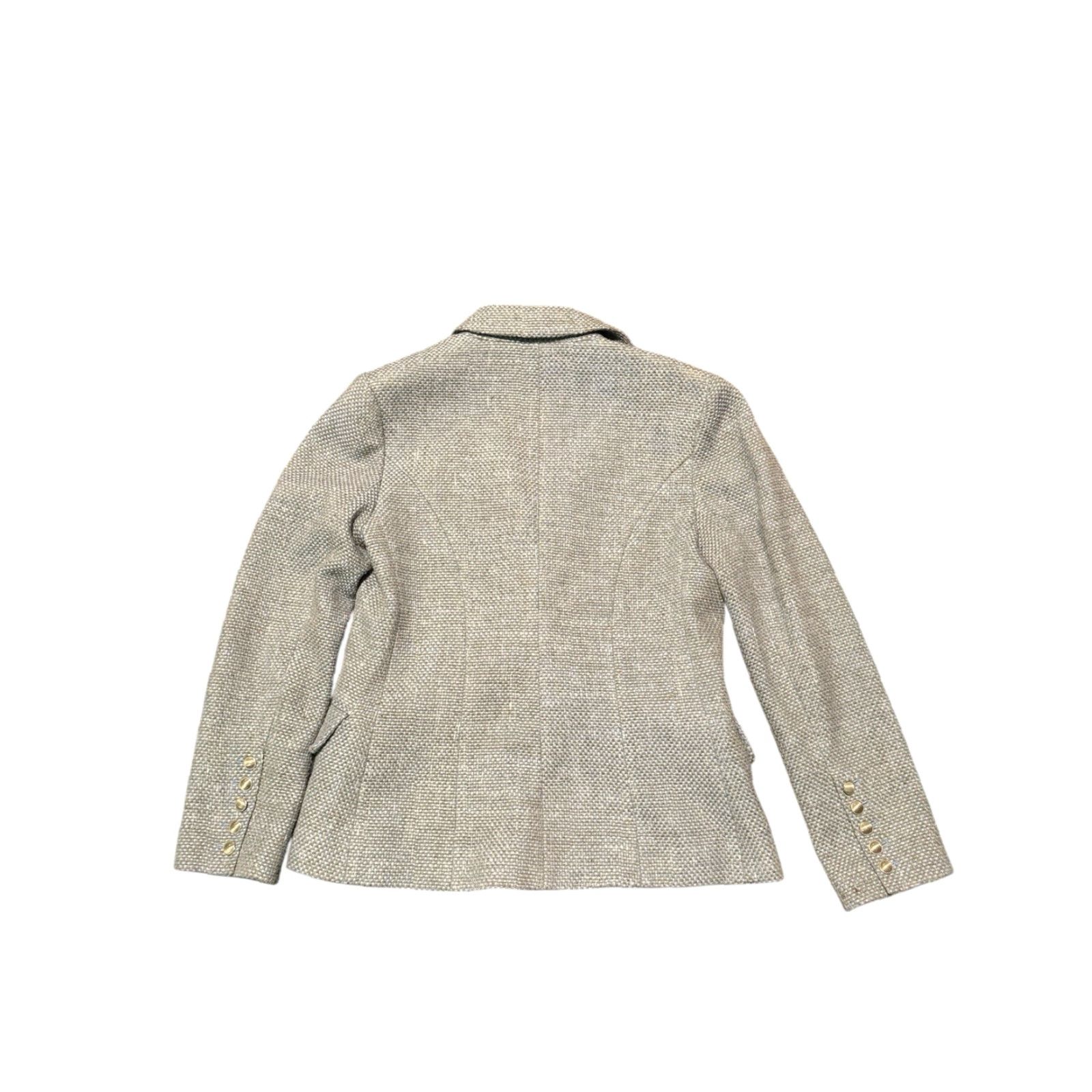 VINTAGE L'AGENCE Kenzie Double-Breasted Tweed Blazer Blue Size 8 Women Blazer Regular Size (Blue)