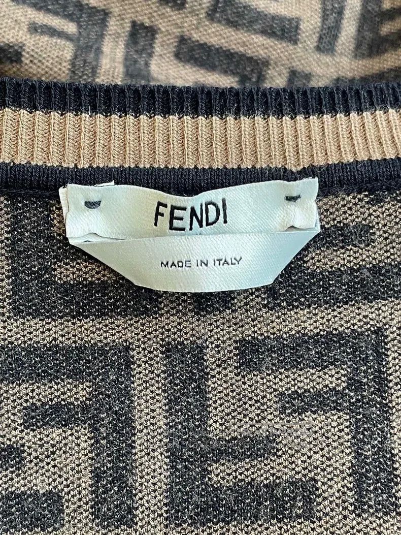 Fendi Fendi Brown Monogram Printed Knitted Dress, Slim-Fit, Body Size 4XL / US 24-26 - 5 Thumbnail