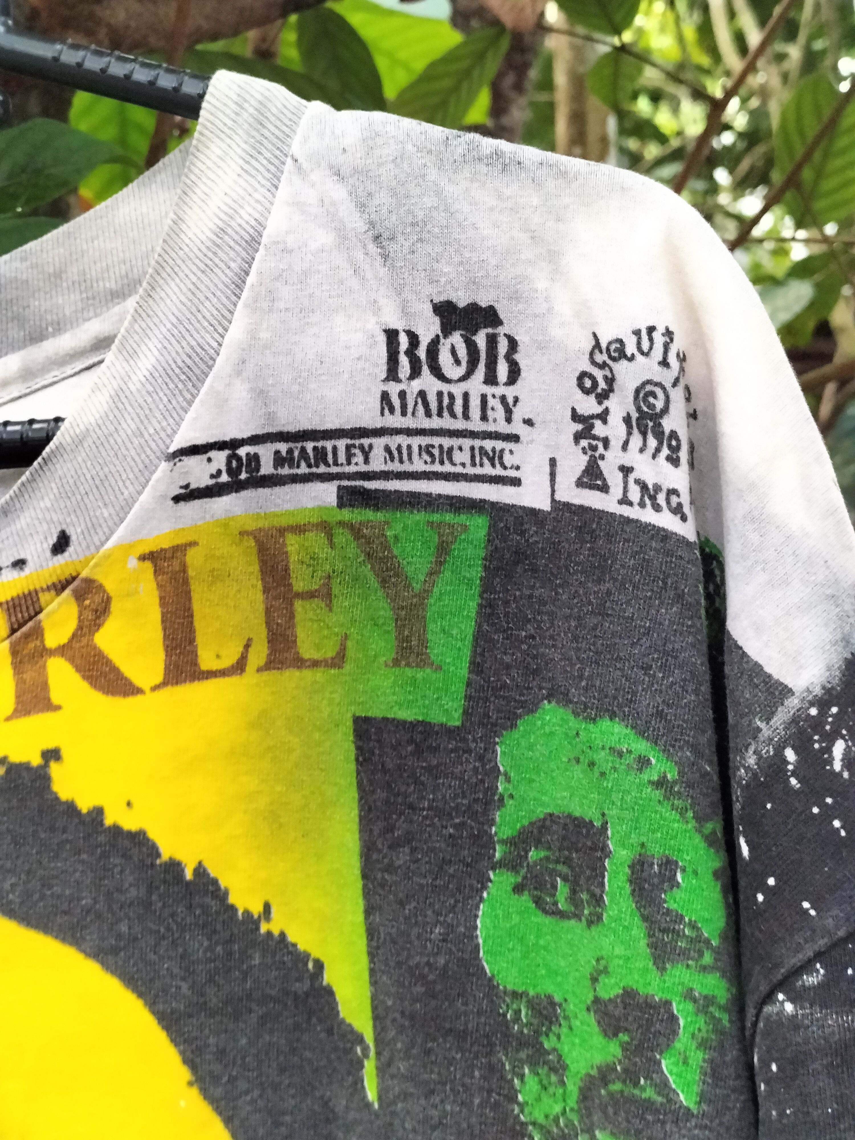 Band Tees Vintage 90s Bob Marley Mosquitohead by hanes authentic Size US XL / EU 56 / 4 - 4 Thumbnail
