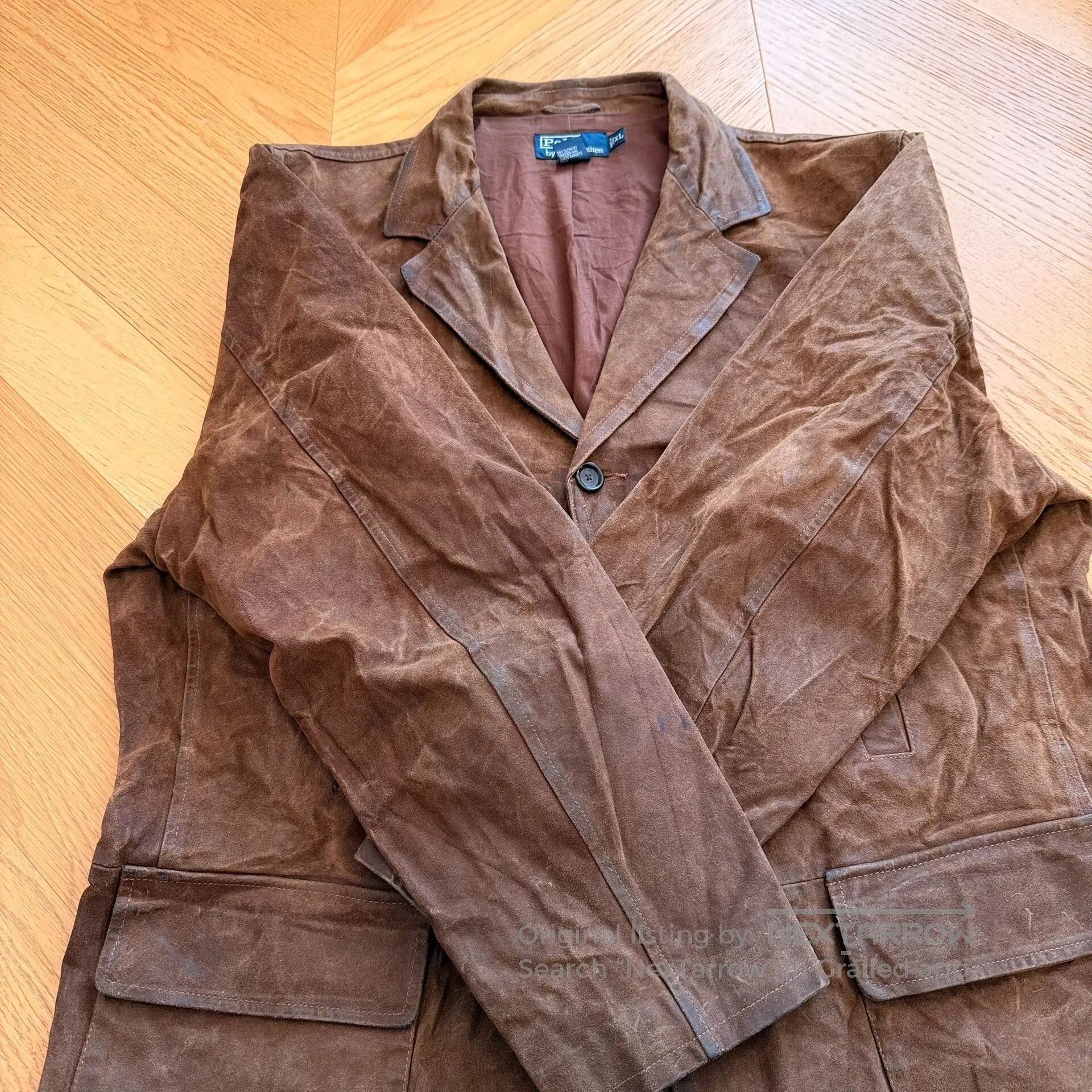 RLX Ralph Lauren Vintage Waxed Leather Outdoor Jacket. Size US XL / EU 56 / 4 - 5 Thumbnail