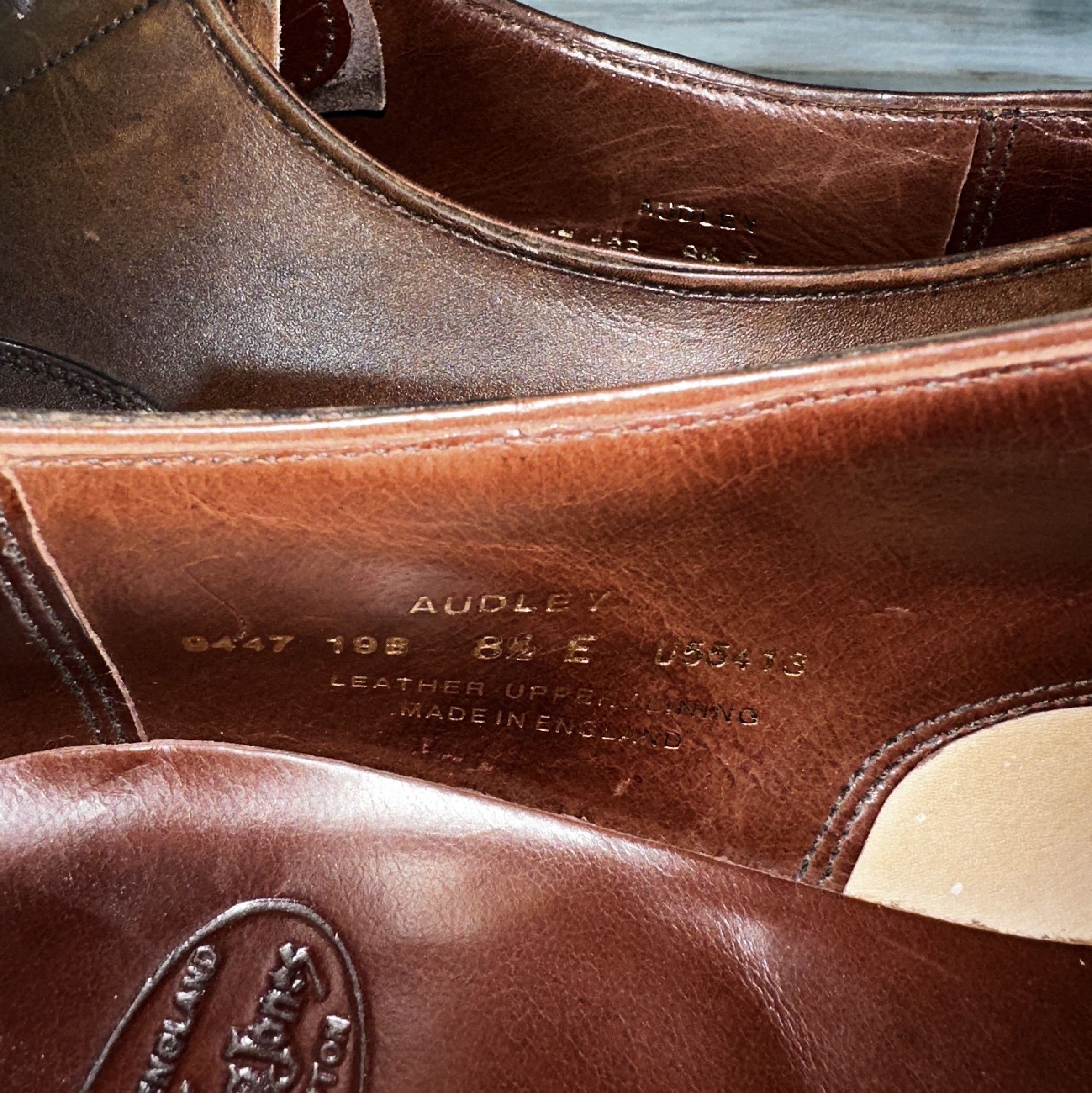 Crockett & Jones CROCKETT & JONES Audley Oxford Calf Leather Made In England Size US 9.5 / EU 42-43 - 16 Thumbnail