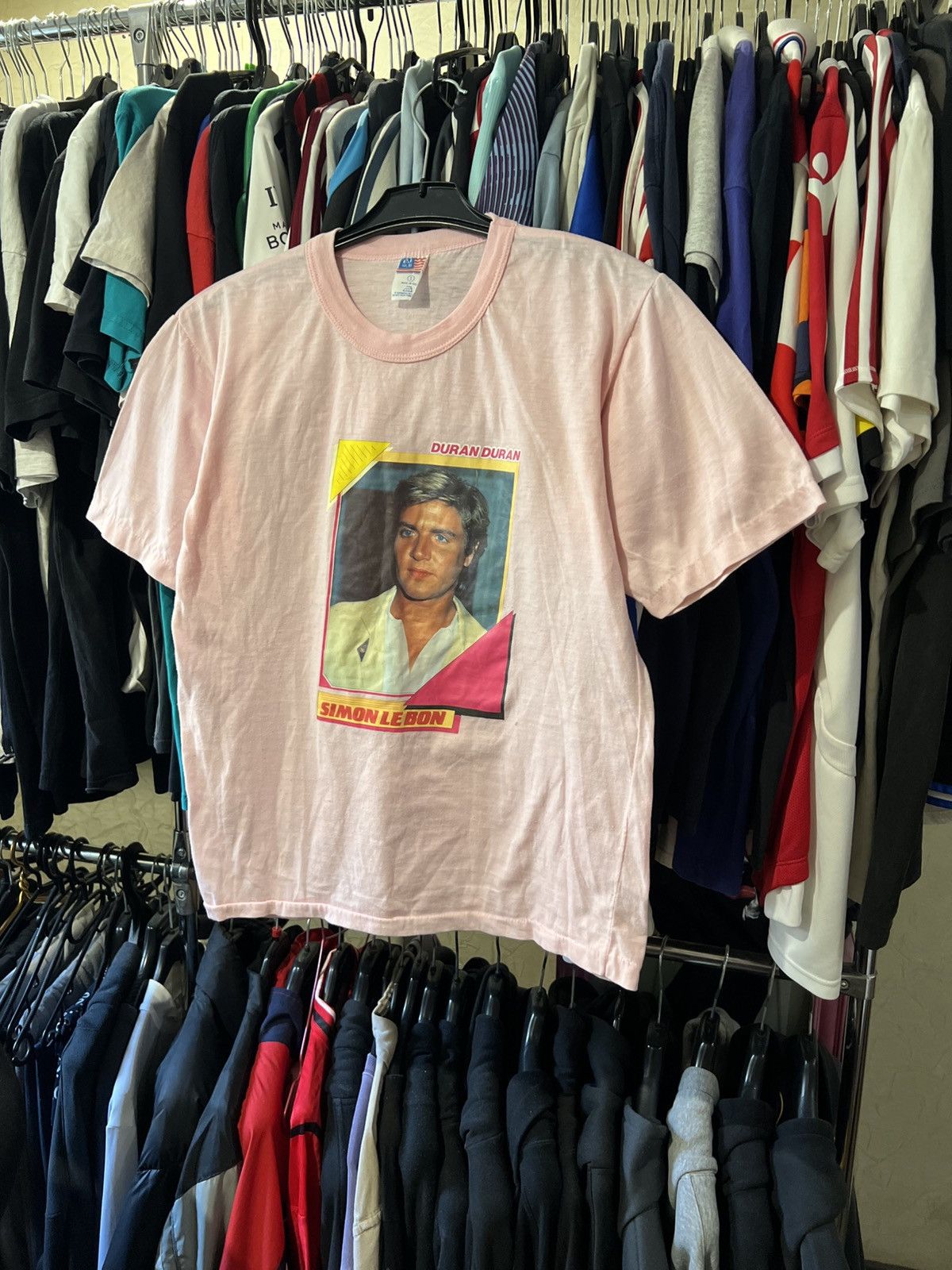 Band Tees 1980s VINTAGE DURAN DURAN SIMON LE BON SINGLE STITCH GRAPHIC Size US S / EU 44-46 / 1 - 8 Thumbnail