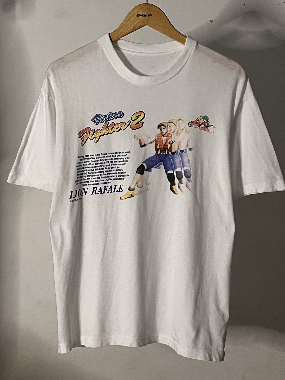 RARE‼️ VINTAGE 1994 SEGA VIRTUA FIGHTER 2 LION RAFALE TSHIRT