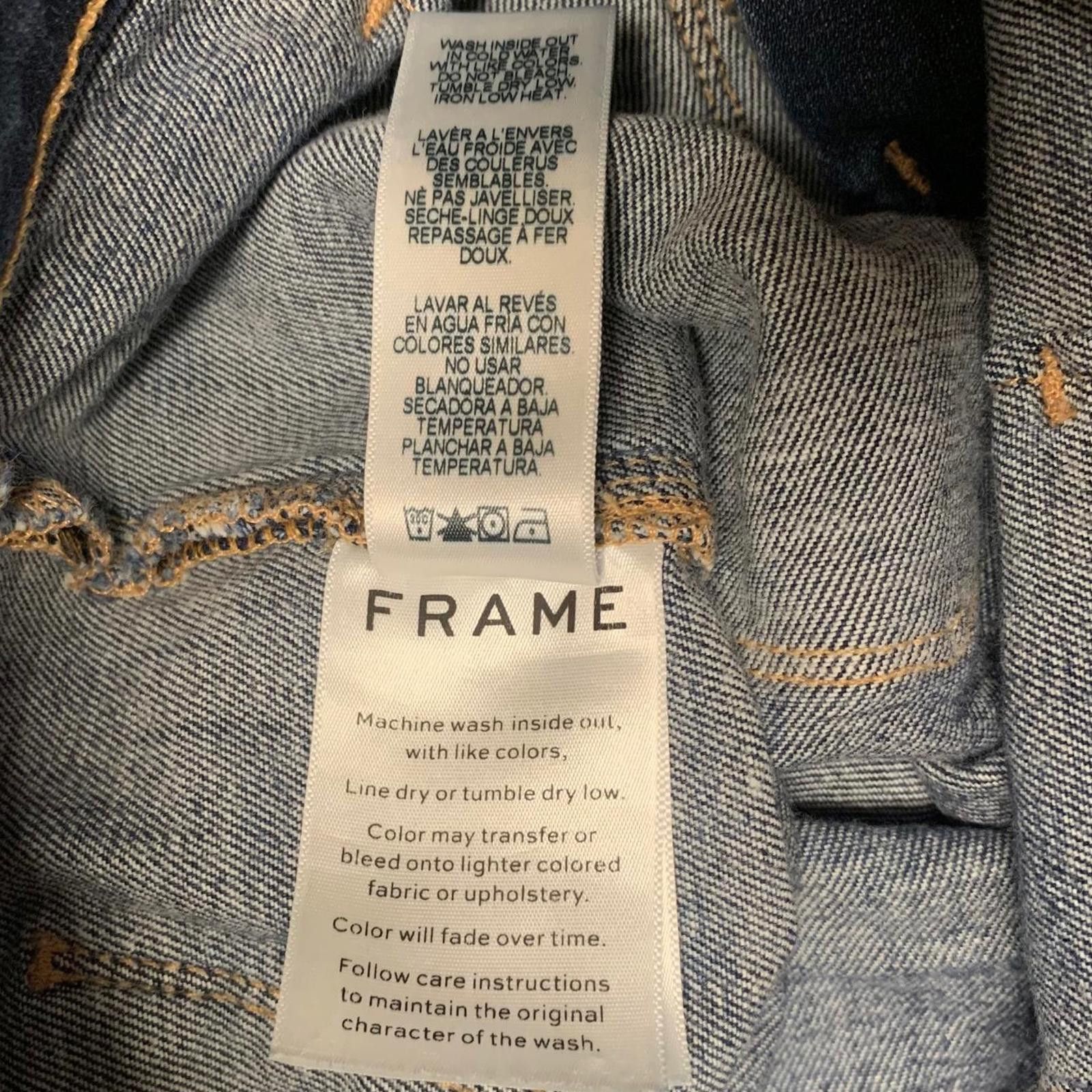 Frame FRAME Le Bardot Crop Flare Jeans Women 23 UK 4 Blue Denim Size 23" - 12 Thumbnail